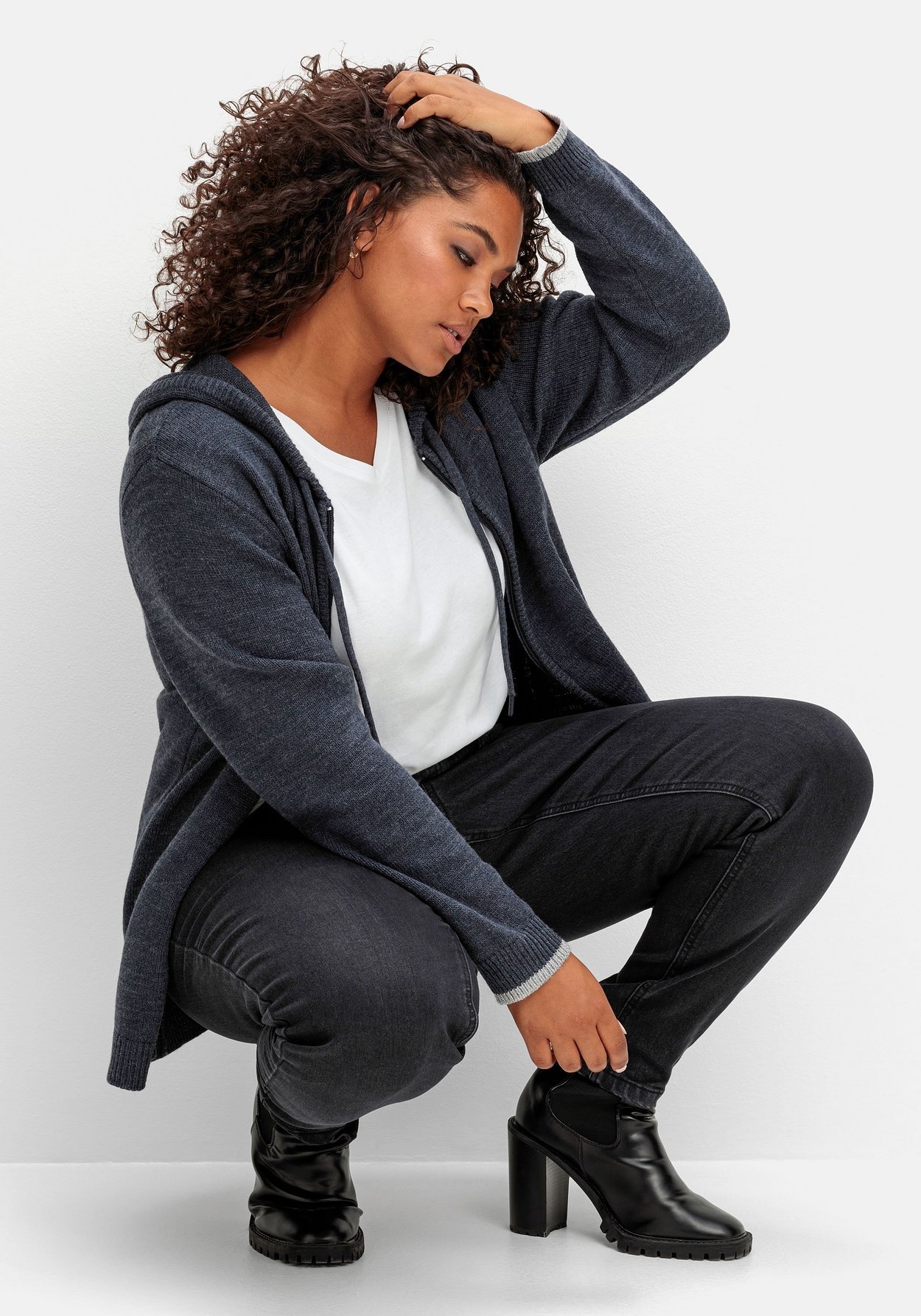 Sheego Stretch-Jeans »Skinny Thermojeans mit Schlupfbund, innen angeraut«