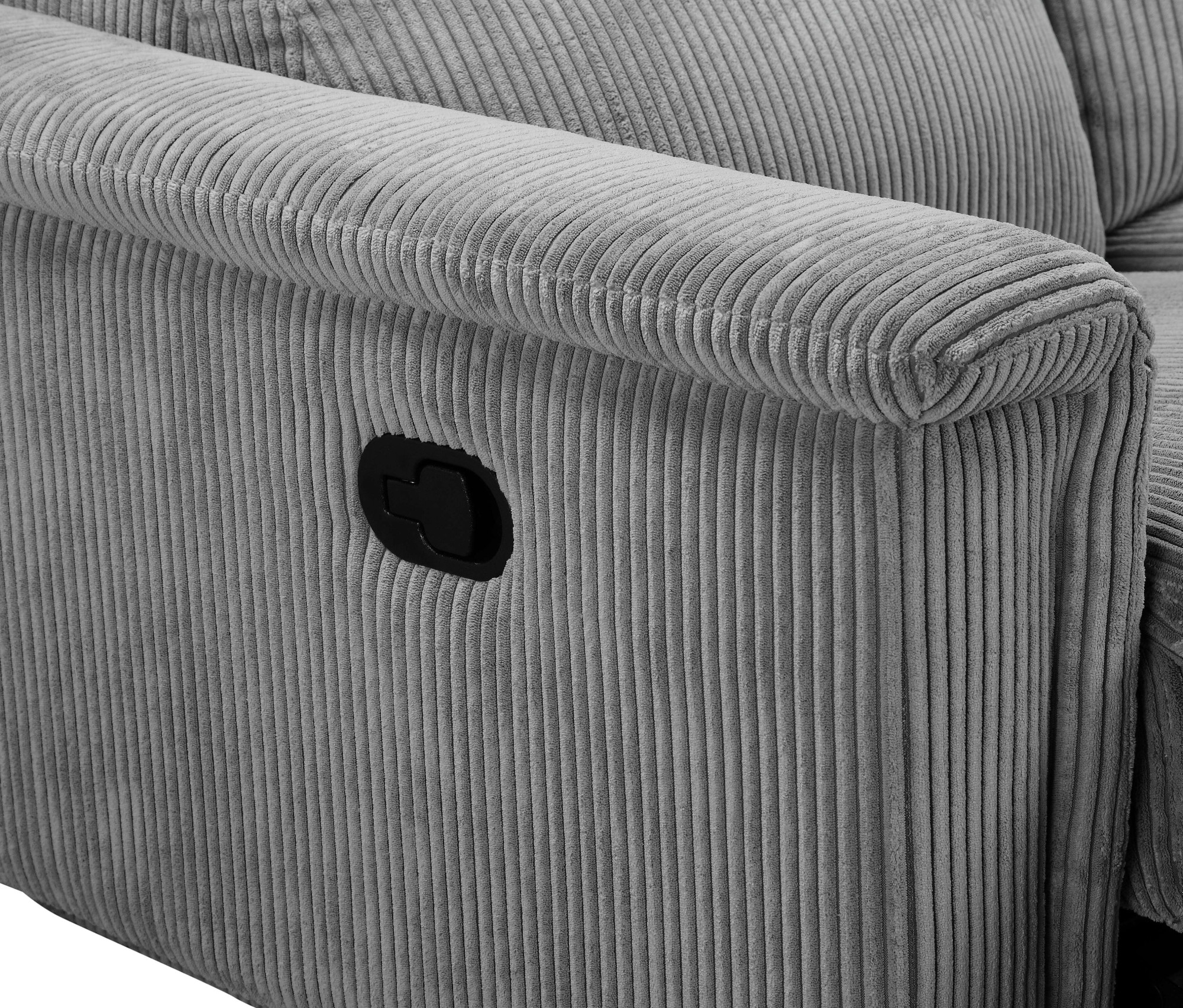 Places of Style 3-Sitzer »Lund Cord, mit manueller o. elektrischer Relaxfunktion in 2 Sitzen,«, USB-A, Kopfteilverstellung, Breite 222 cm