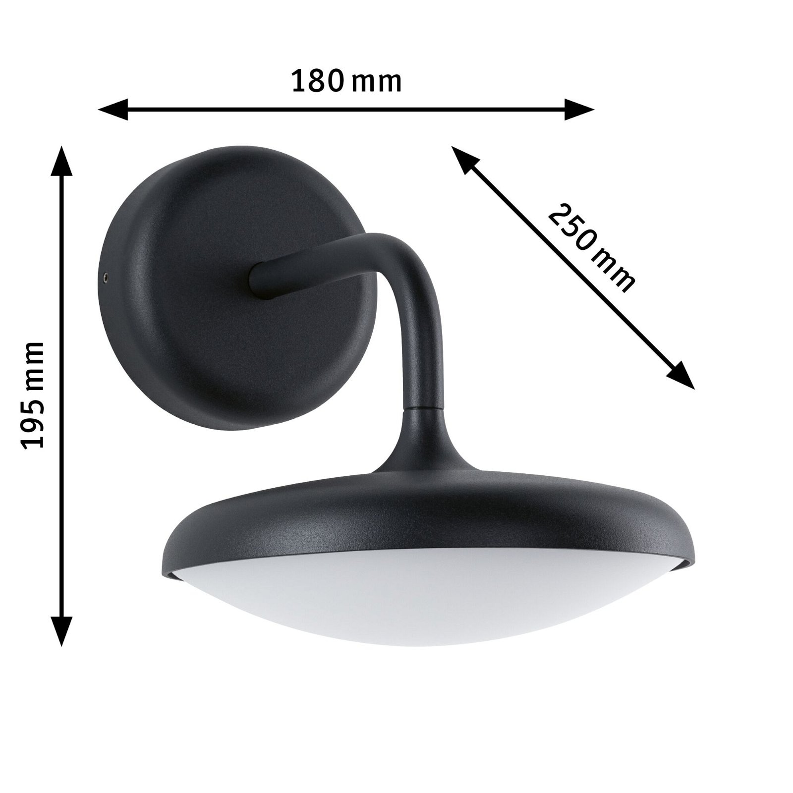 Paulmann LED Pollerleuchte »Nostro IP44 rund 180x250mm 3000K 10W 900lm 230V Anthrazit Aluminium«, 1 flammig, seewasserresistent