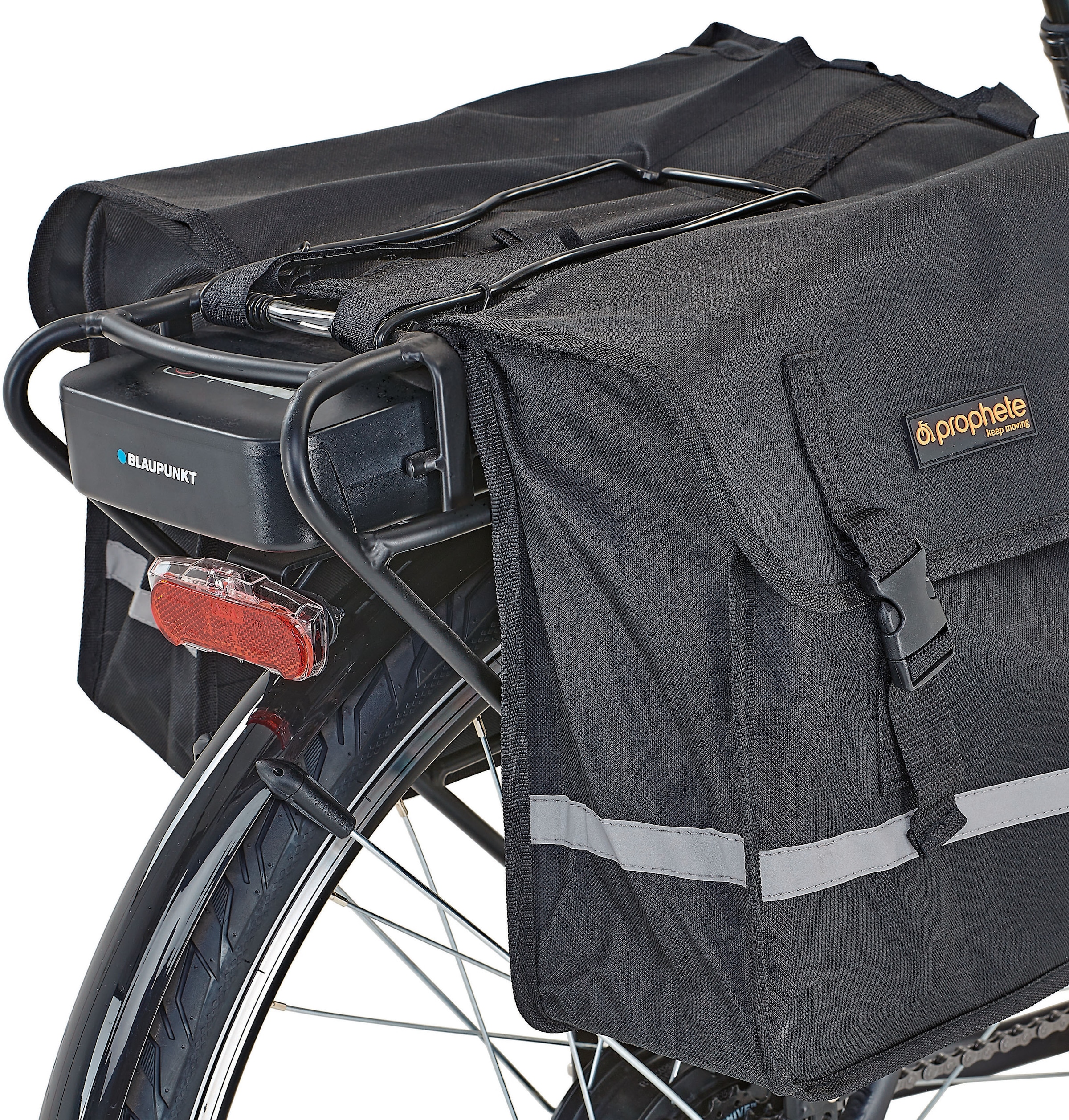 Prophete E-Bike »Entdecker e9000«, 8 Gang, Shimano, Acera, Heckmotor 250 W, (mit Lenkertaschen-mit Seitentasche), Pedelec, Elektrofahrrad für Damen u. Herren