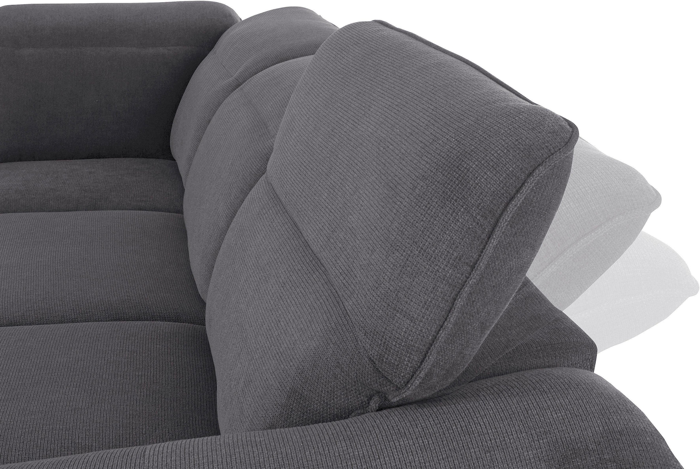 COTTA Polstergarnitur »Teresa L-Form«, (Set), Set bestehend aus: Ecksofa mit Kopfteilverstellung & Hocker