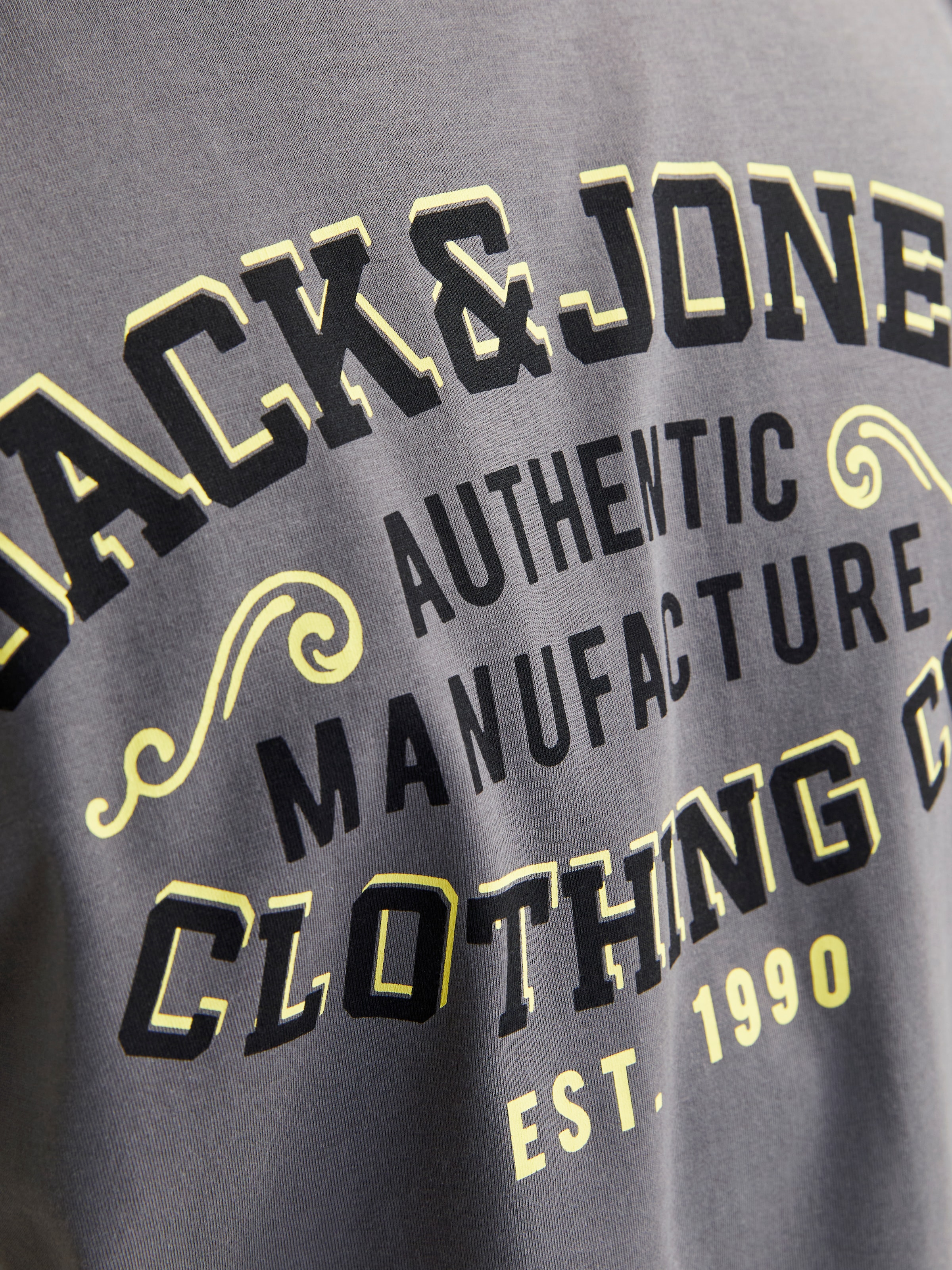 Jack & Jones Rundhalsshirt »JJELOGO TEE SS O-NECK 2 COL SS25 SN«, mit Logo Print