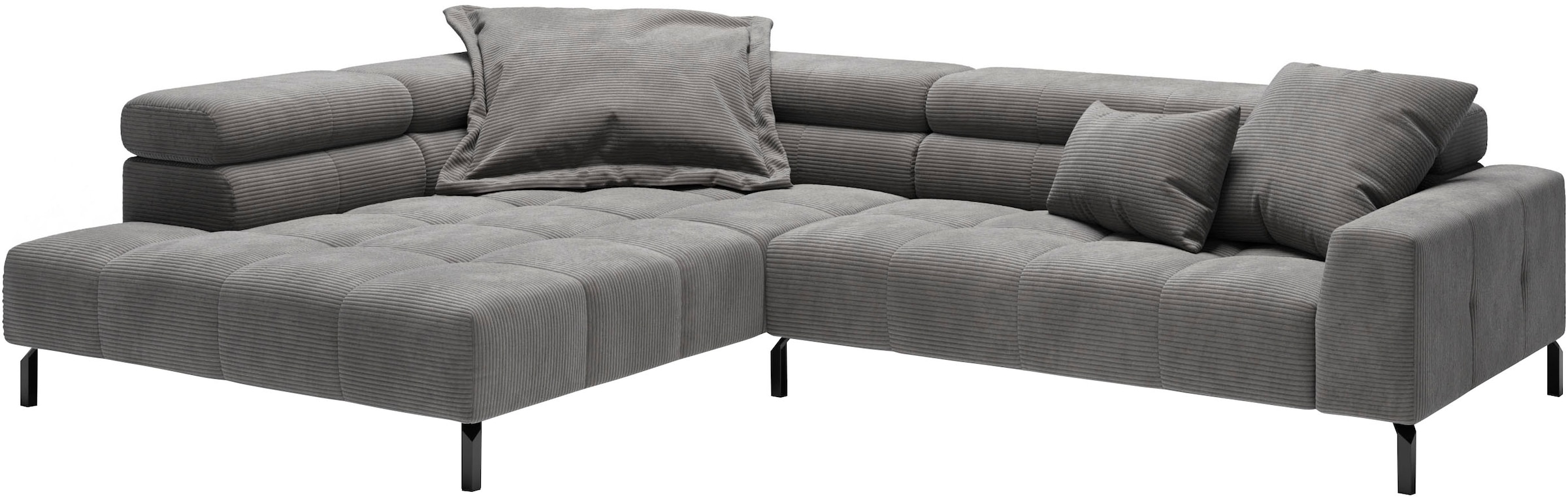 Places of Style Ecksofa »Cleveland, L-Form, incl. Kopfteilverstellung, Breite 311 cm«, wahlweise elektrischer Sitzvorzug