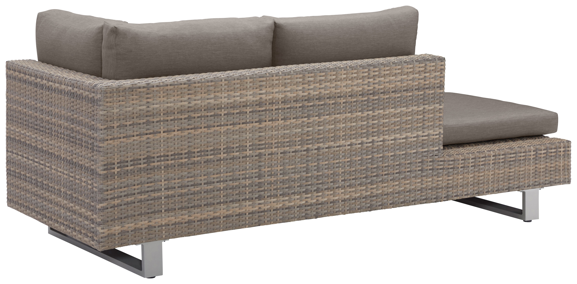 KONIFERA Gartenlounge-Set »Long Beach New«, (11 tlg.), Ecklounge, Tisch 108x53 cm, Polyrattan