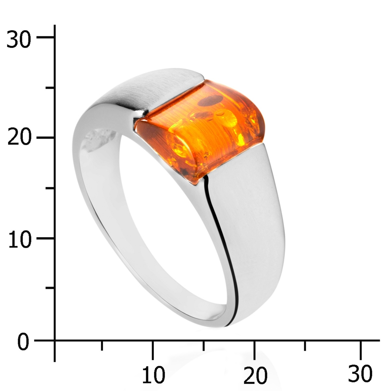 OSTSEE-SCHMUCK Fingerring »- Marja - Silber 925/000 - Bernstein«