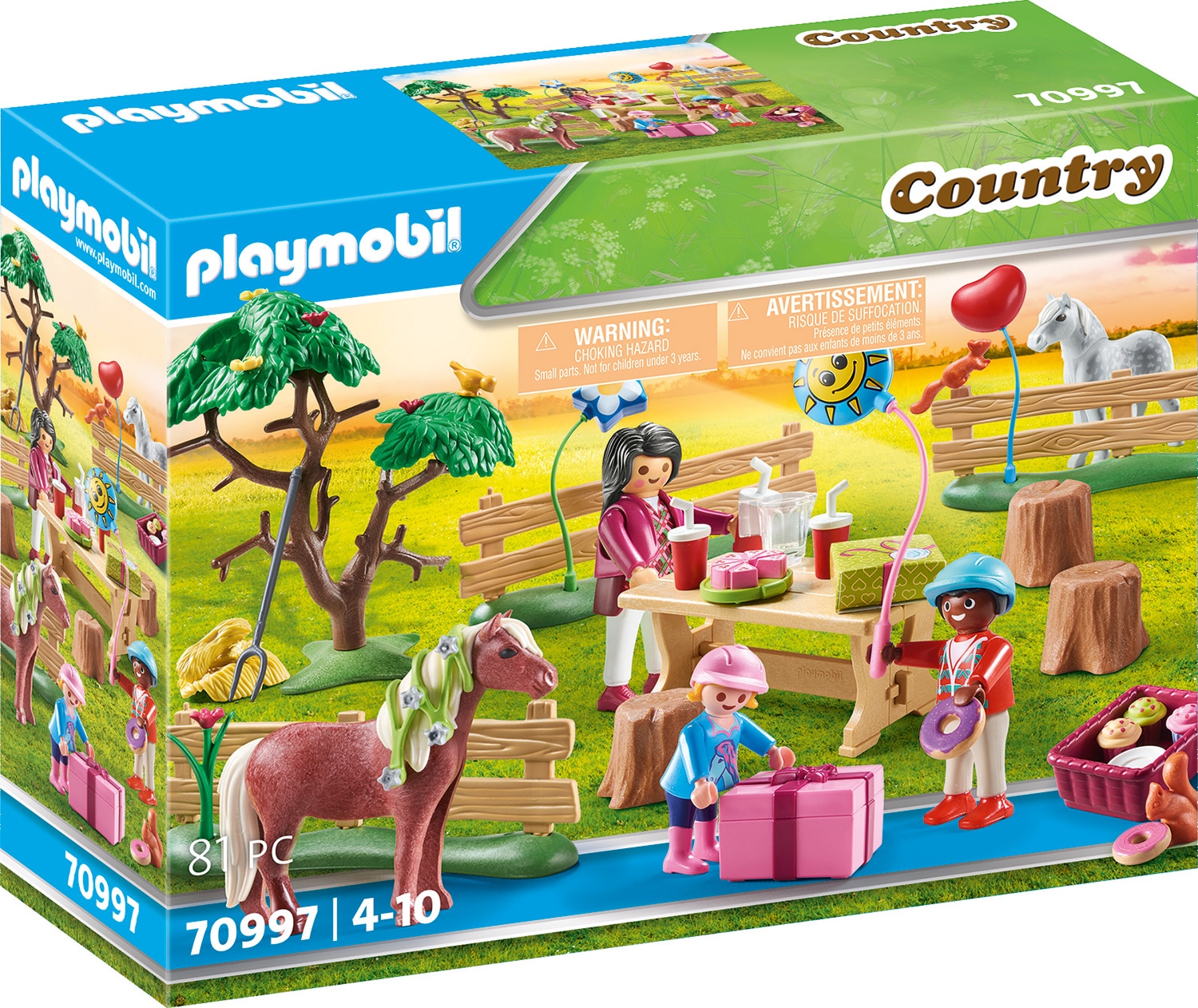 Playmobil® Konstruktions-Spielset »Kindergeburtstag auf dem Ponyhof (70997), Country«,... kaufen