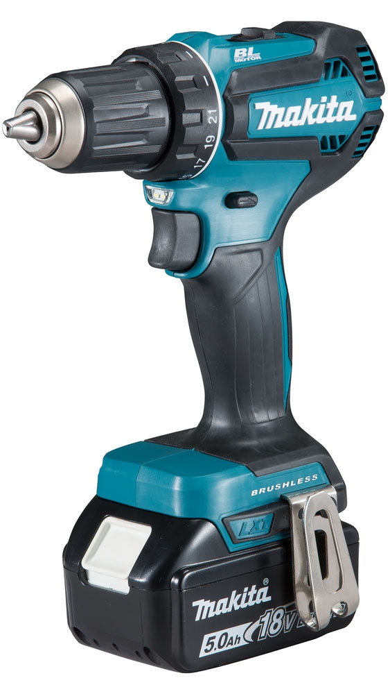 Makita Akku-Bohrschrauber »DDF485RTJ«, inkl. 2 Akkus 18V/3Ah, Ladegerät und Koffer