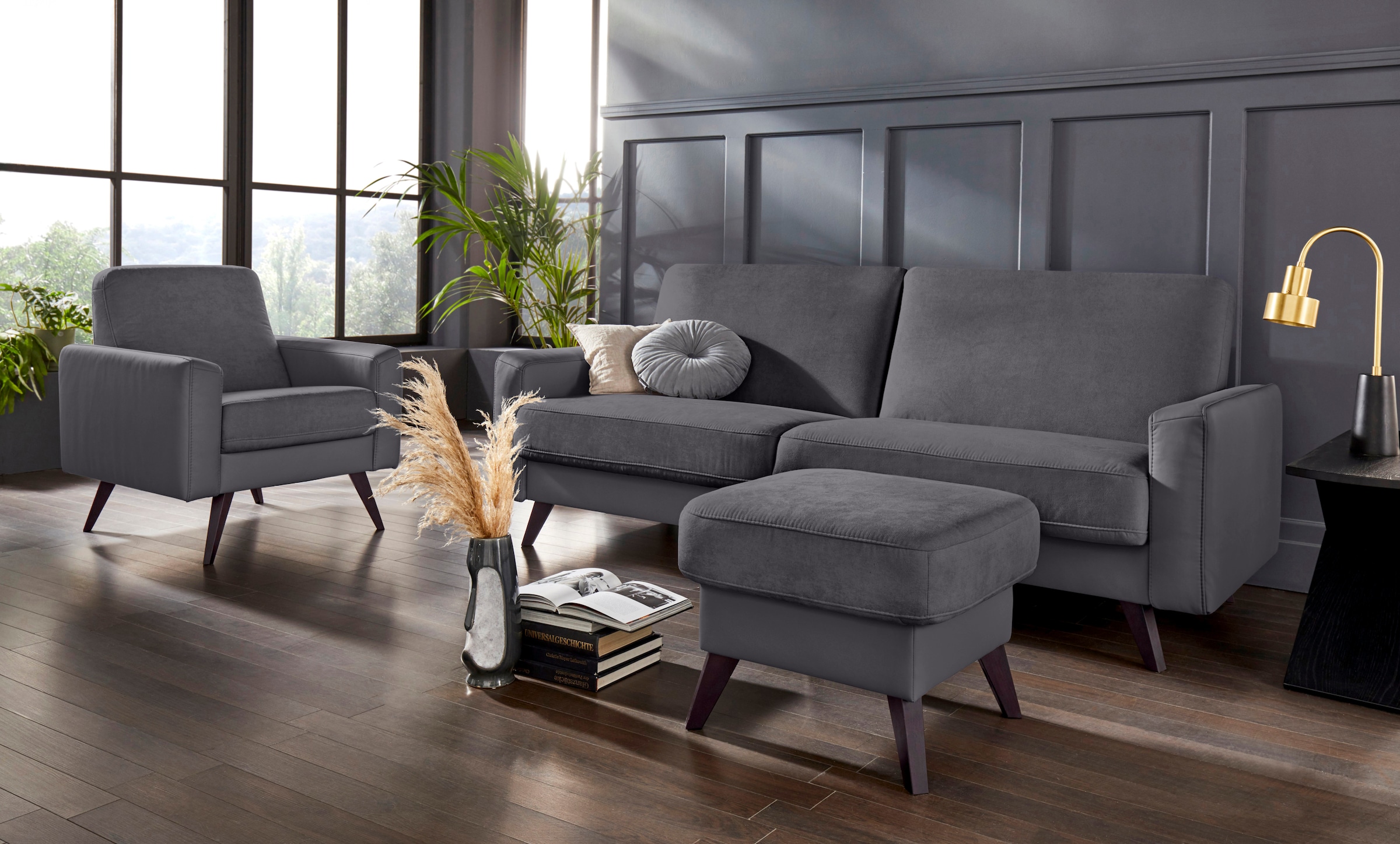 exxpo - sofa fashion Sessel »Samso, Loungesessel mit tollem Sitzkomfort« Komfortsitzhöhe 49cm