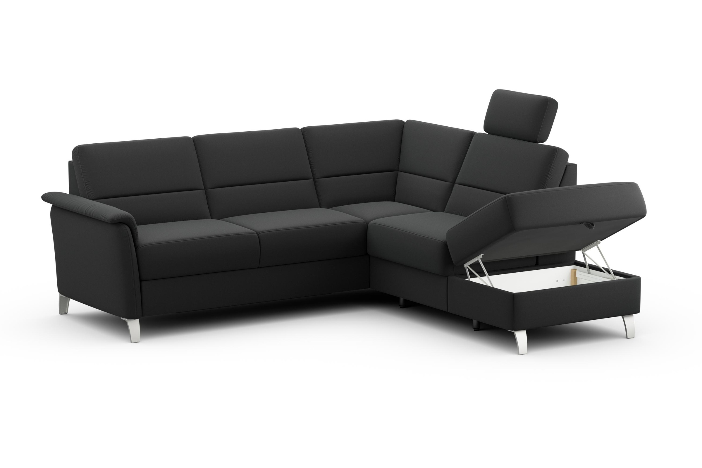 sit&more Ecksofa »Palmera L-Form«, Federkern, wahlweise mit Bettfunktion und mit/ohne Stauraum