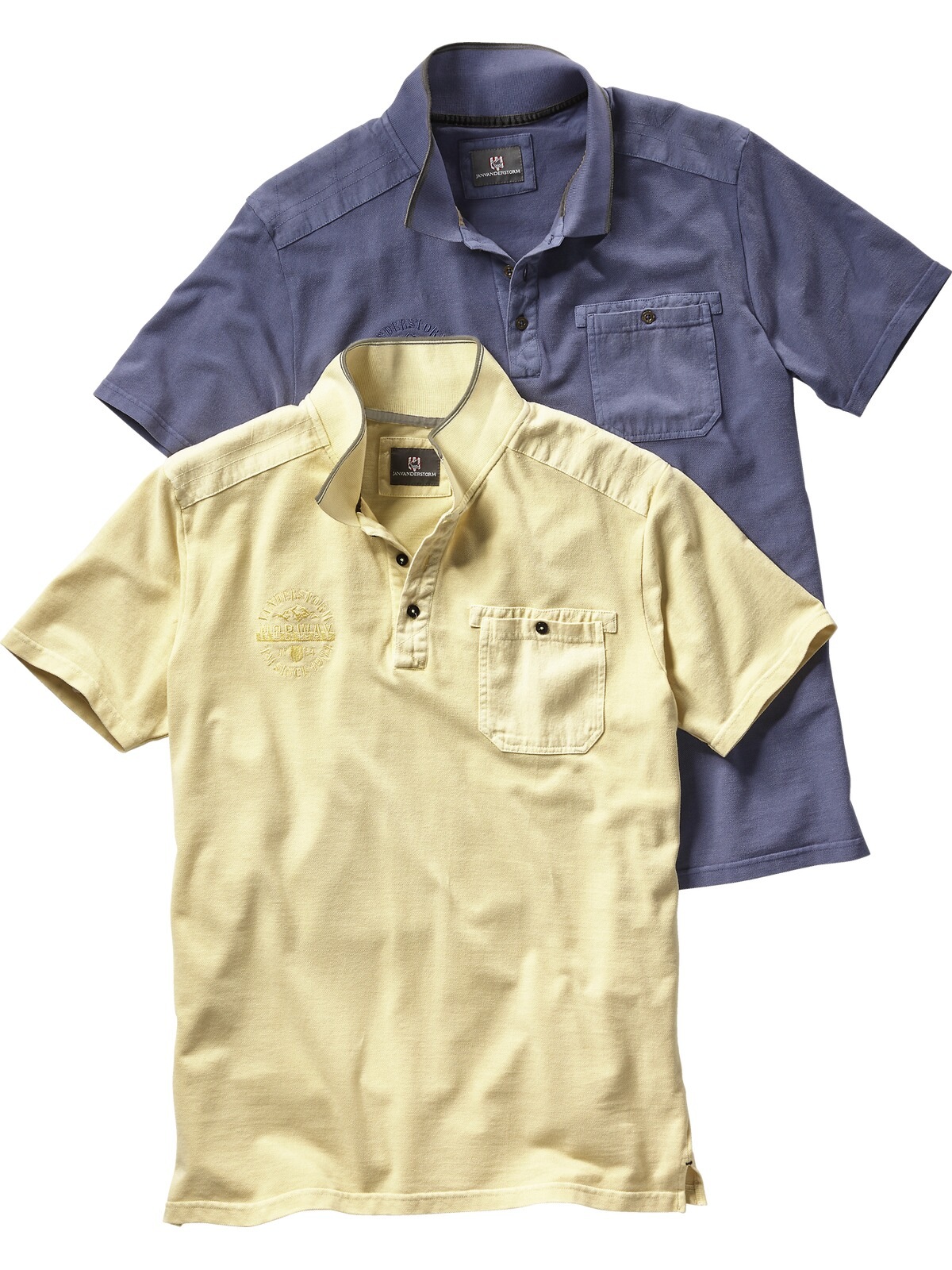 Jan Vanderstorm Poloshirt »Poloshirt GUNHELM«, 1 Stk. mit Brusttasche
