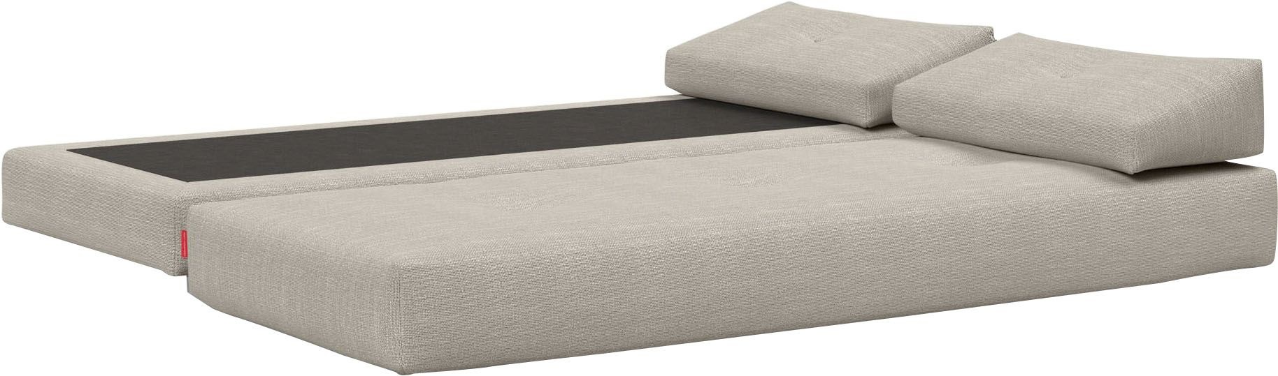 INNOVATION LIVING ™ Stapelliege »Sigmund 579 Eiche-Beine«, Daybed mit zwei Federkernmatratzen, Fußteil schwarz