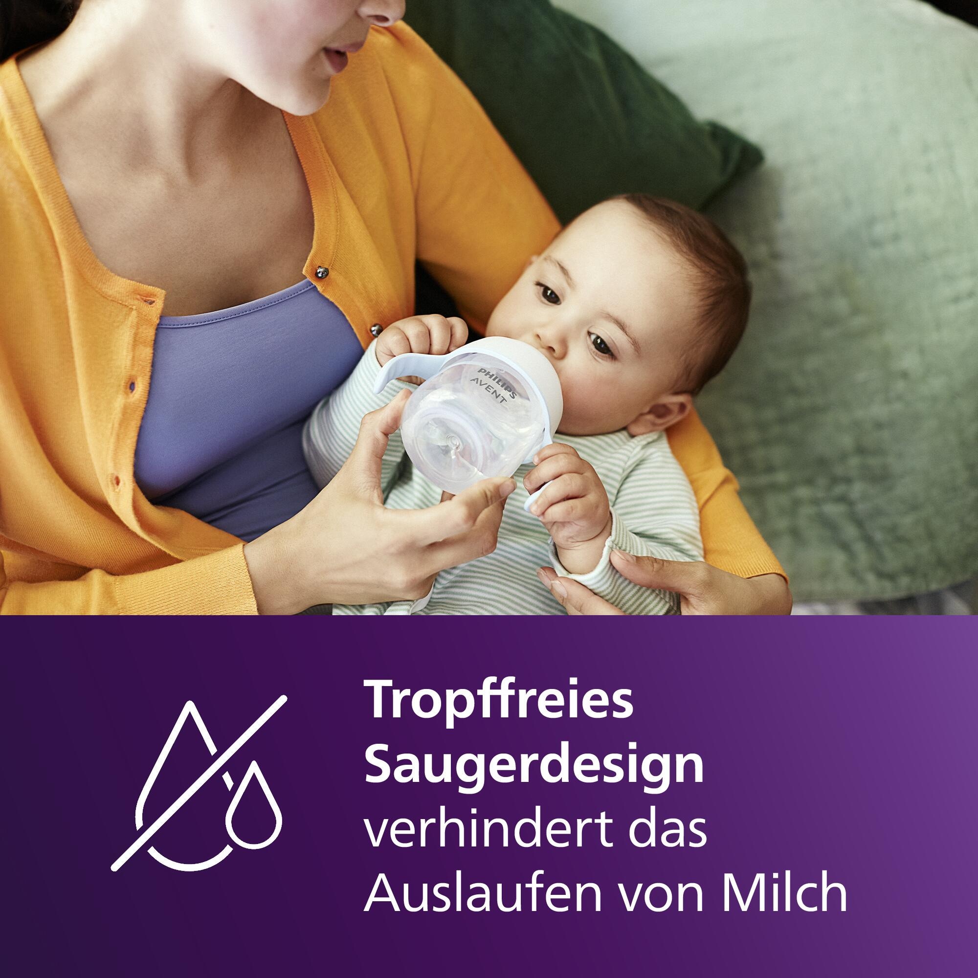 Philips AVENT Babyflasche »Natural Response Trinklernbecher« mit Lerngriffen, 125 ml, ab dem 6. Monat