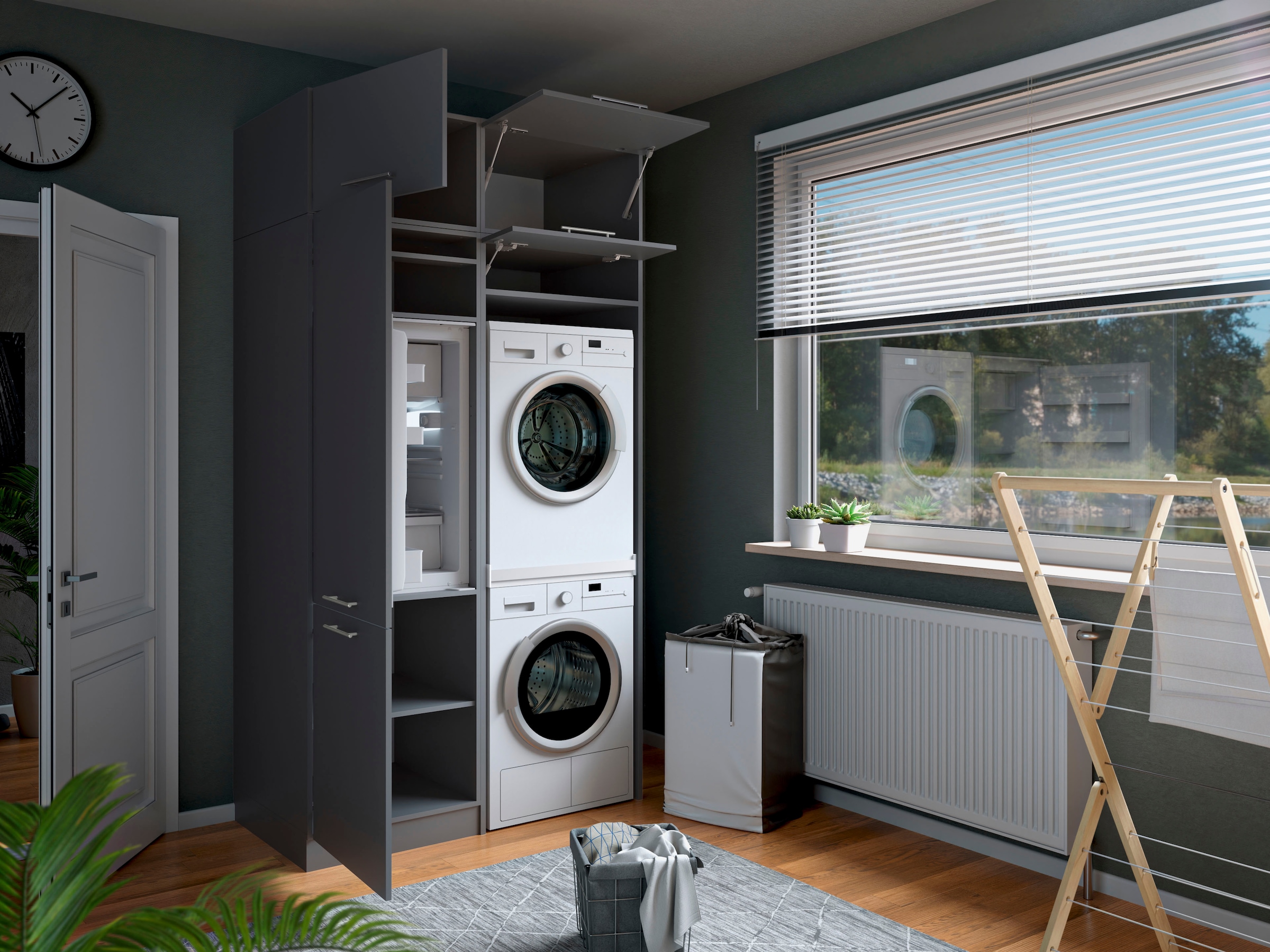 Laundreezy Mehrzweckschrank-Set »Laundreezy, 4-tlg. Mehrzweckschrank-Set B/H/T 128/238/68 cm« 4 Stk. tlg.