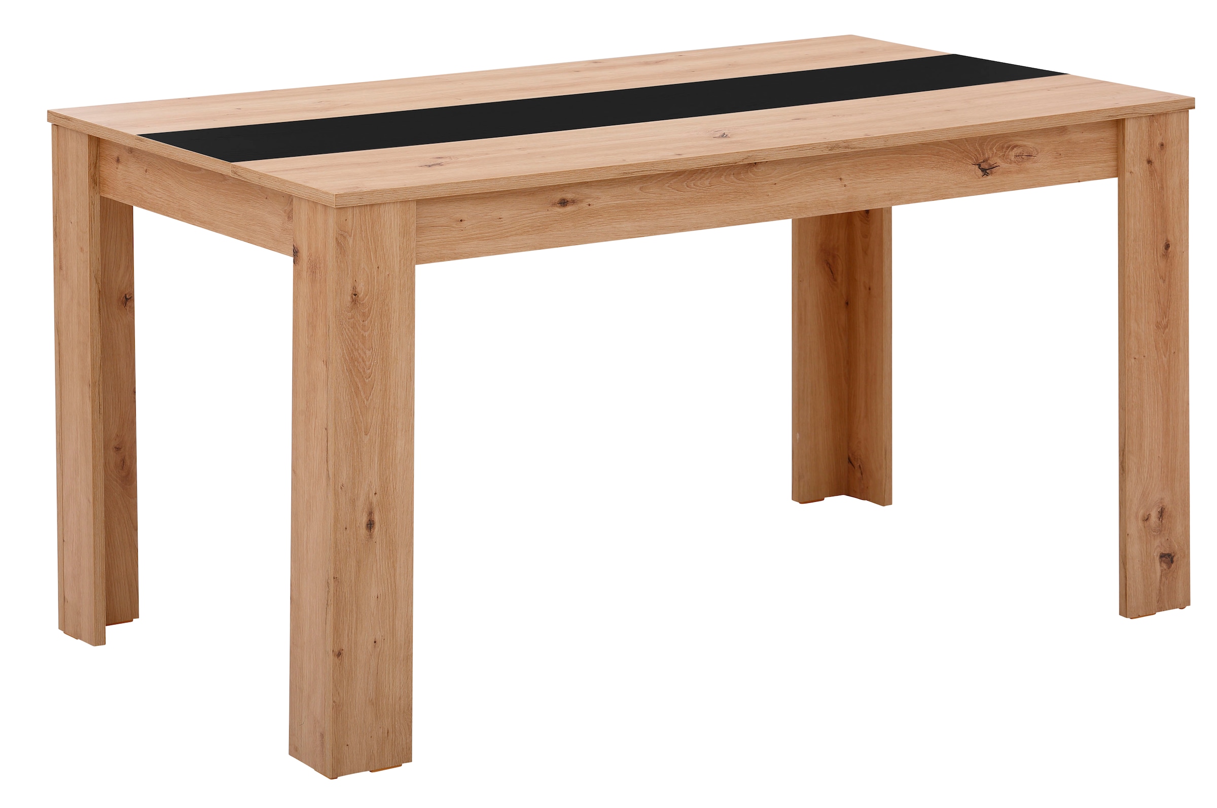 HELA Esstisch »SIMONE«, Breite 140cm, mit Wendeeinlage Dekor/Schwarz, Unser Bestpreis