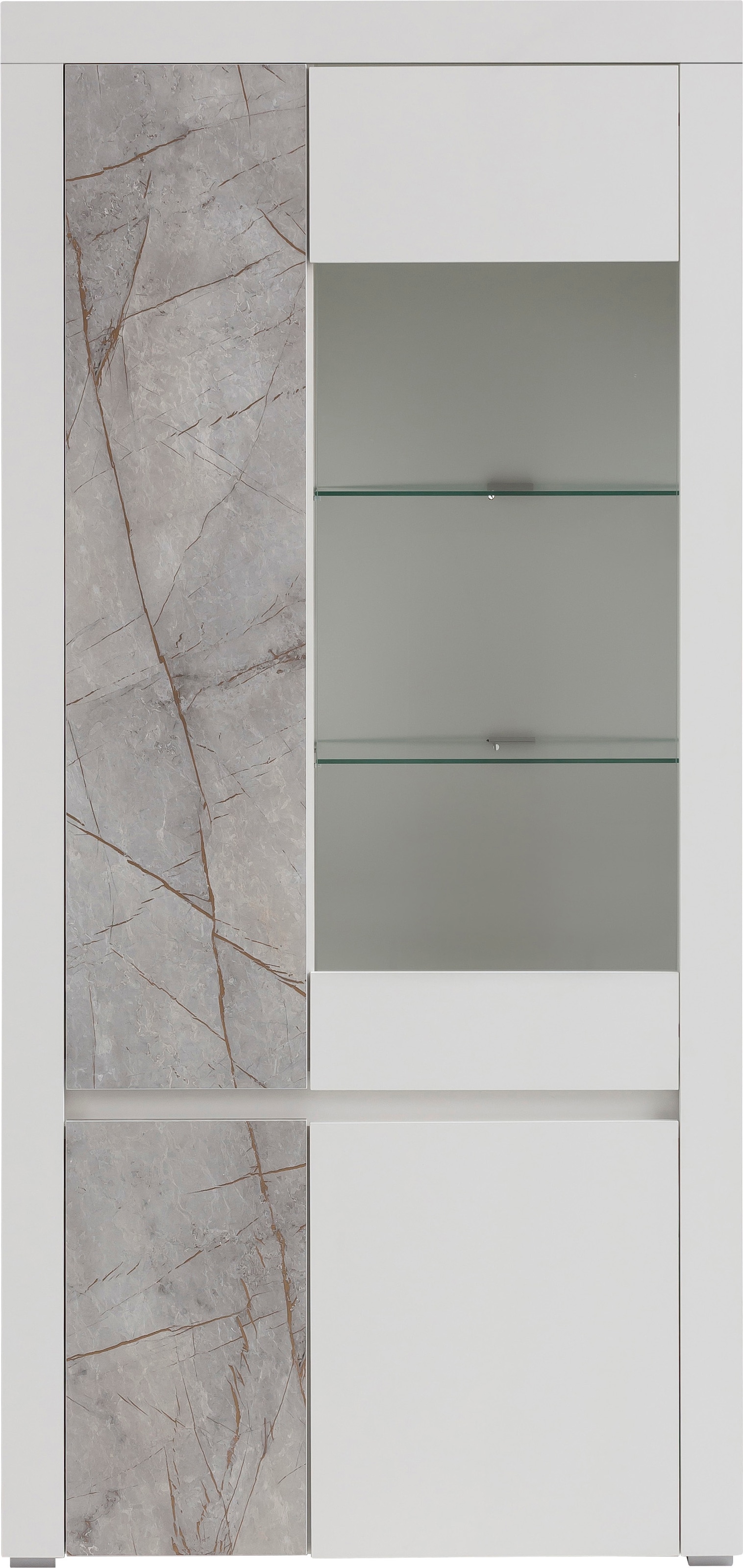 Home affaire Vitrine »Stone Marble«, mit einem edlen Marmor-Optik Dekor, Breite  95 cm auf Rechnung kaufen