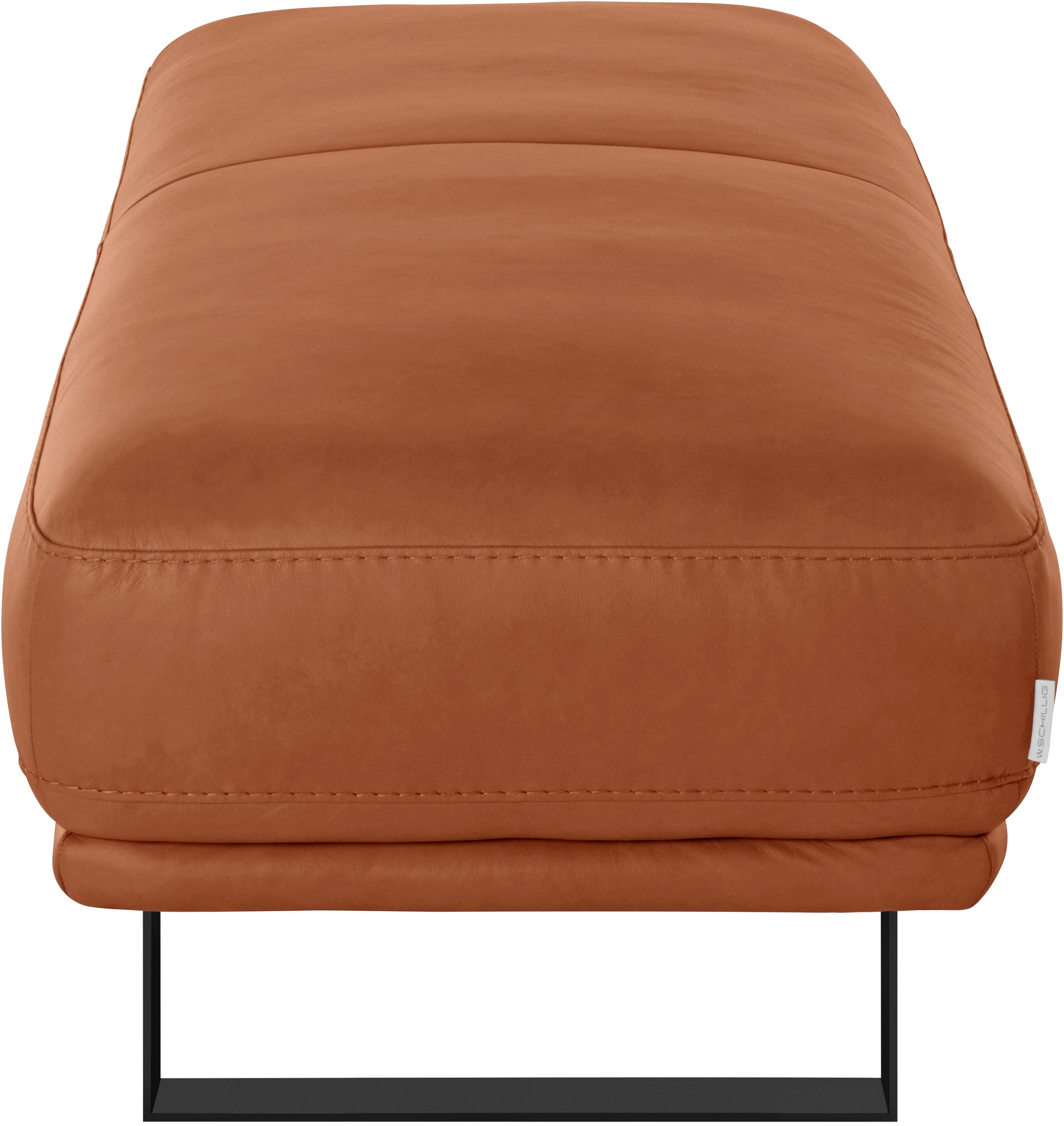 W.SCHILLIG Hocker »montanaa«, mit Metallkufen in Schwarz pulverbeschichtet, Breite 141 cm