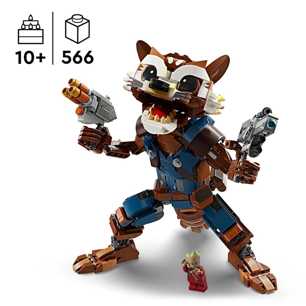 LEGO® Konstruktionsspielsteine »Rocket & Baby Groot (76282), LEGO Super Heroes«, (566 St.)