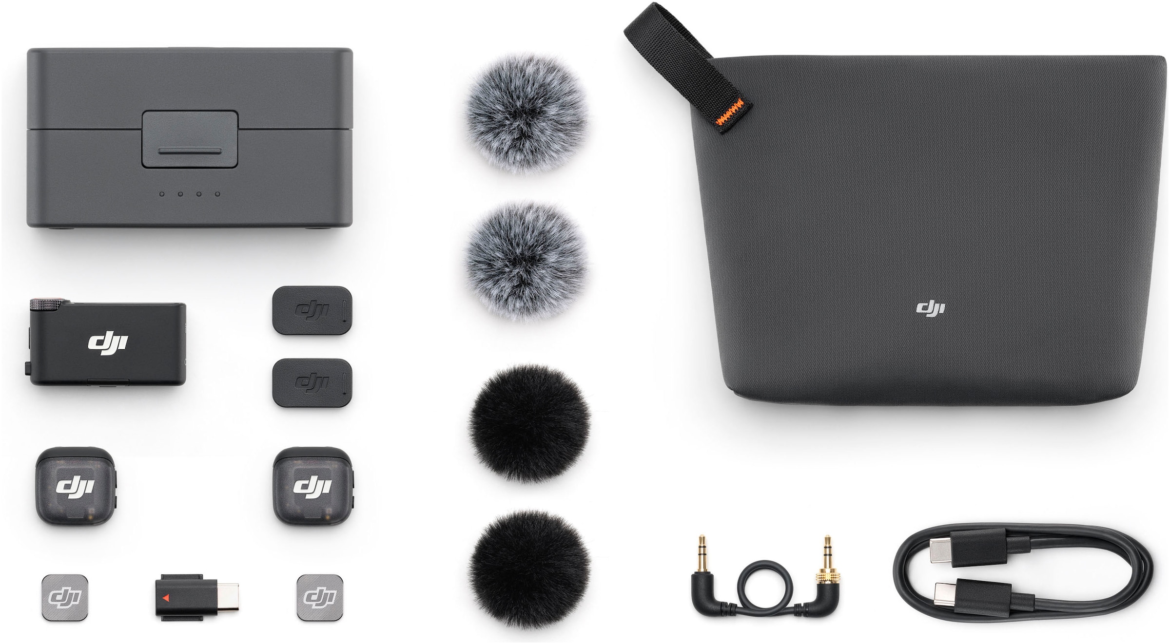DJI Mikrofon »Mic 3 (2 Sender + 1 Empfänger + Ladeschale)«, (Set)