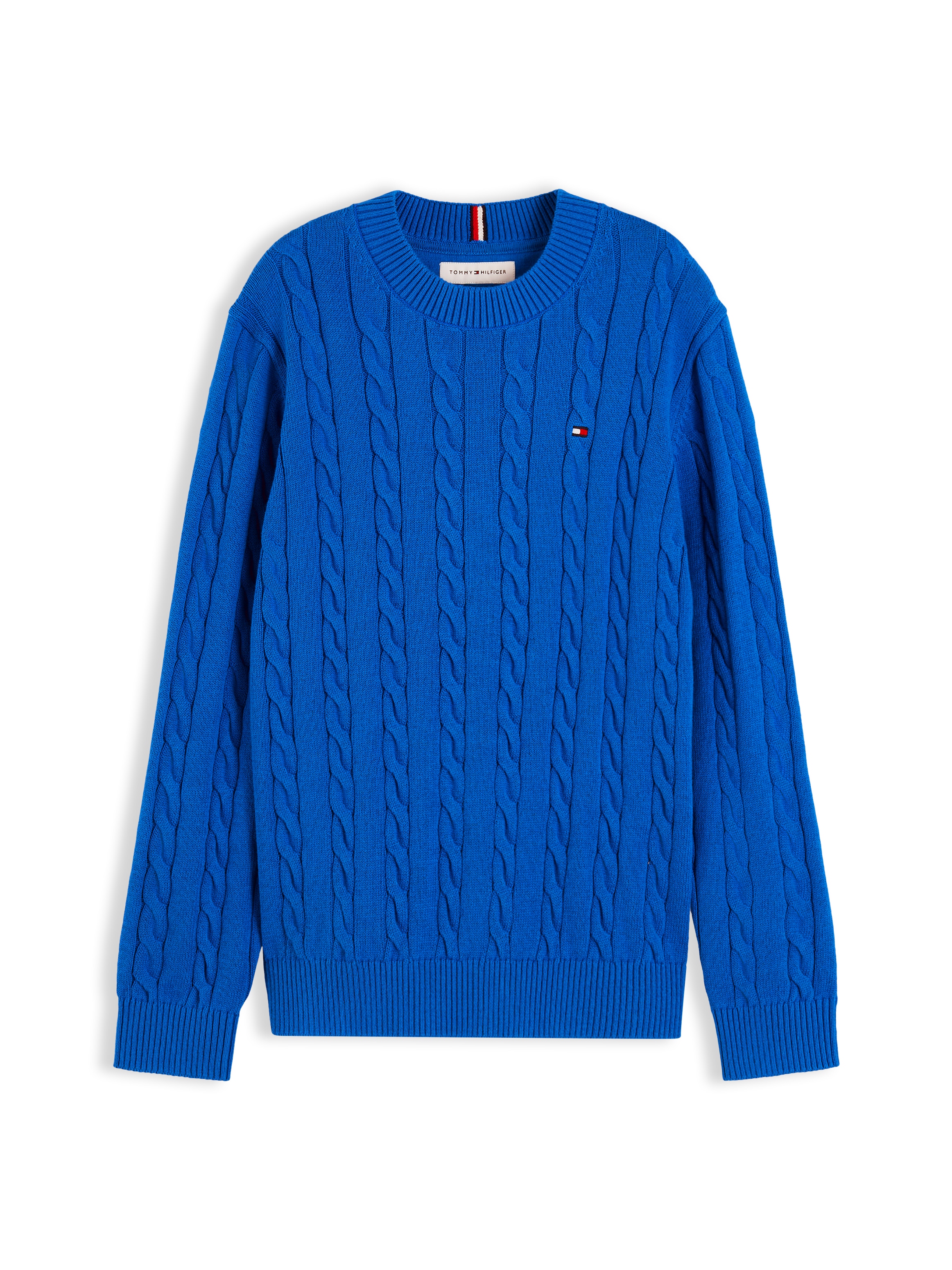 Tommy Hilfiger Strickpullover »COTTON CABLE SWEATER« für Kinder bis 16 Jahre, mit Zopfmuster