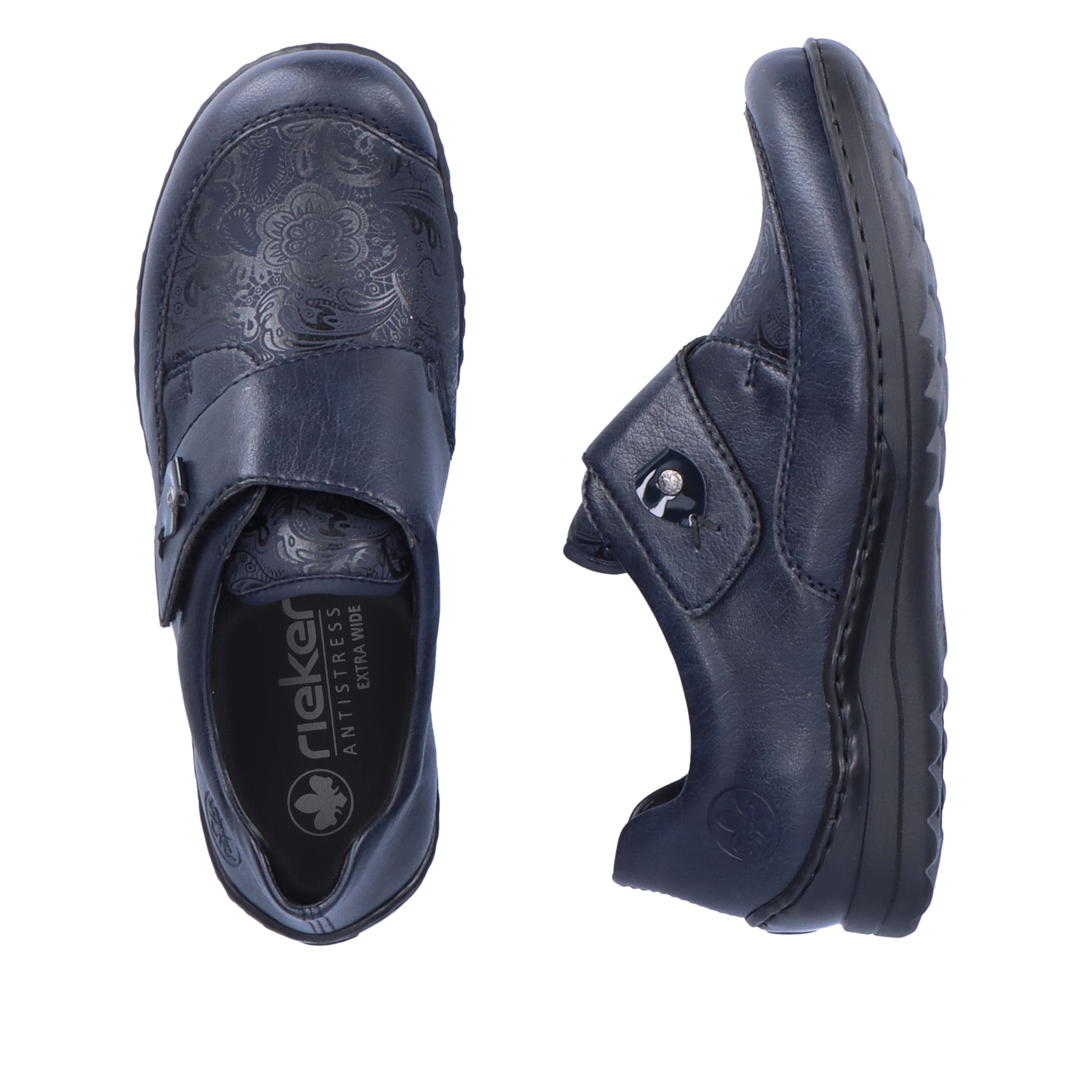 Rieker Klettschuh, mit dezentem Paisley-Muster