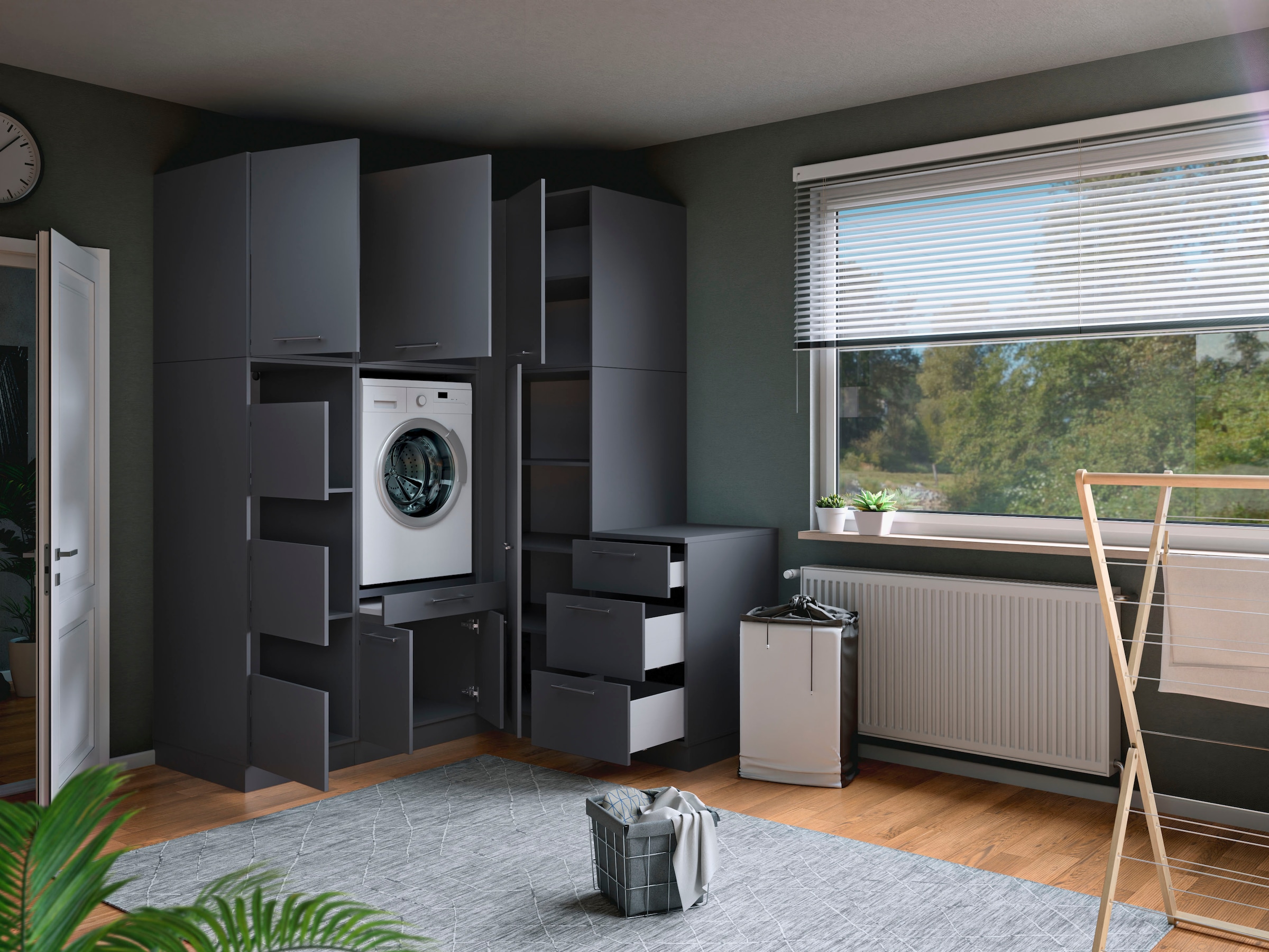 Laundreezy Mehrzweckschrank-Set »Laundreezy, 7-tlg. Mehrzweckschrank-Set B/H/T 186/238/68 cm« 7 Stk. tlg.
