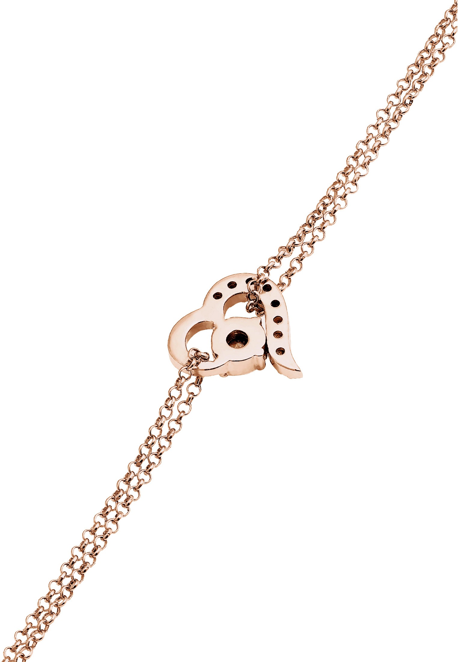 Elli Armkette »Armband Herz Liebe Kristalle 925 Silber«