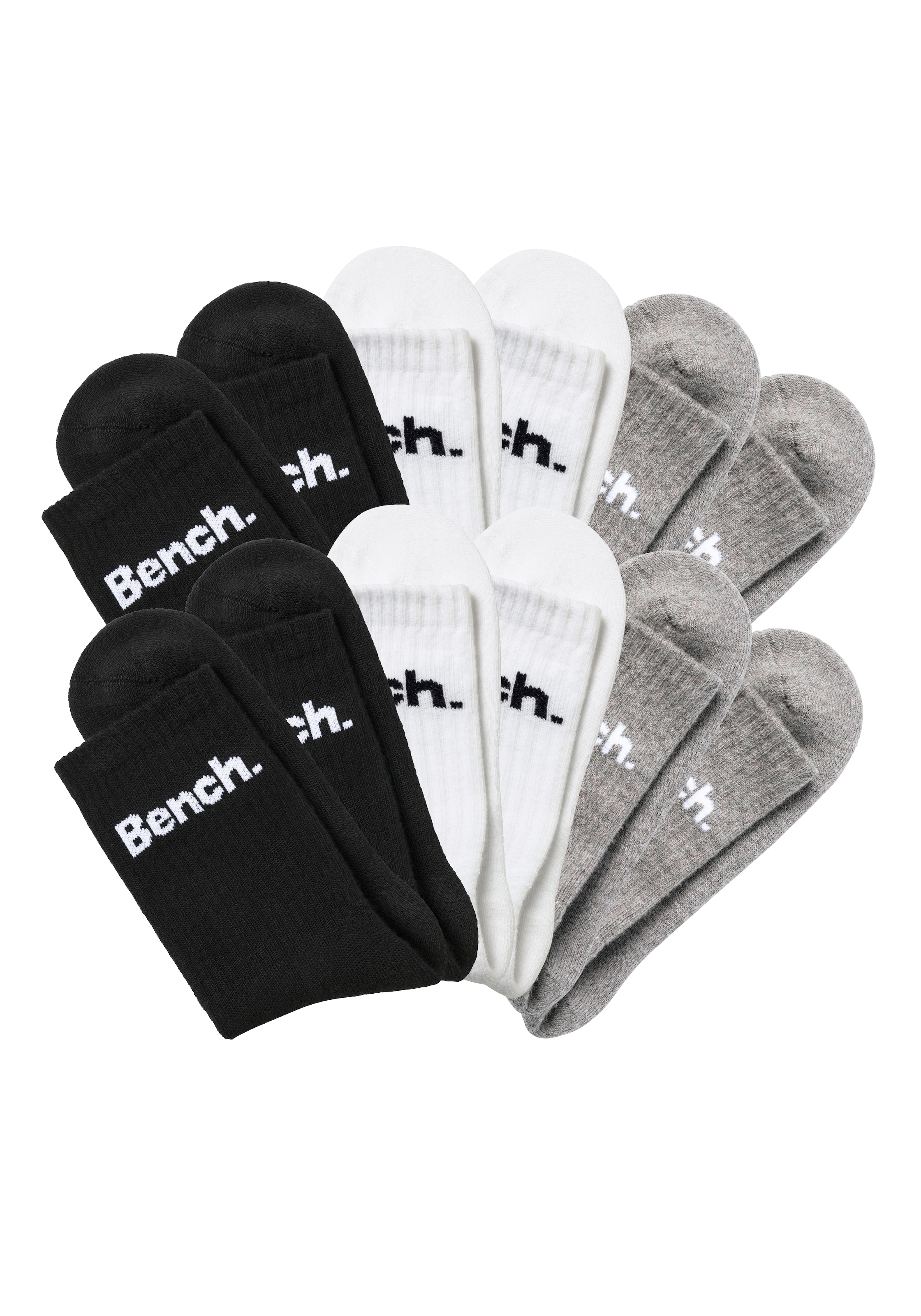 Bench. Tennissocken, (Packung, 12 Paar), mit Fuß Polsterung