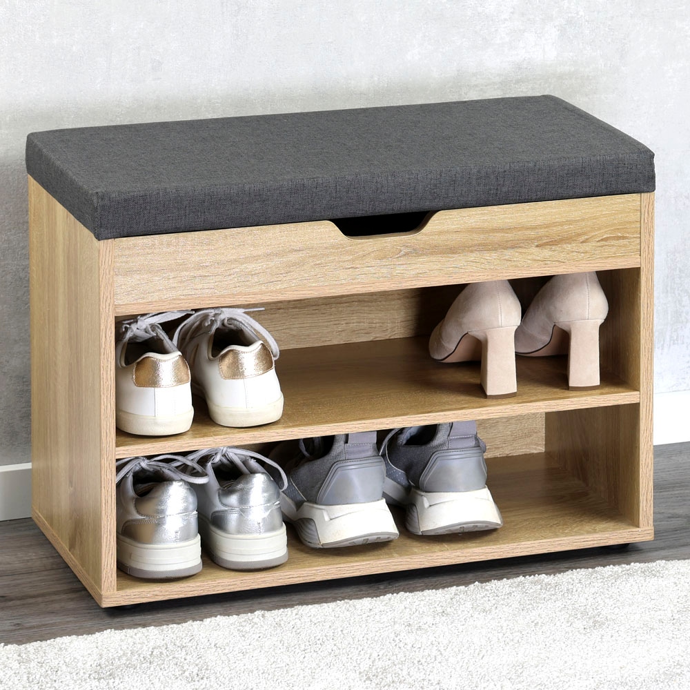 KESPER® Schuhschrank »KESPER Schuhschrank mit Sitzkissen, FSC« mit Klappe / zusätzliches Stauraumfach