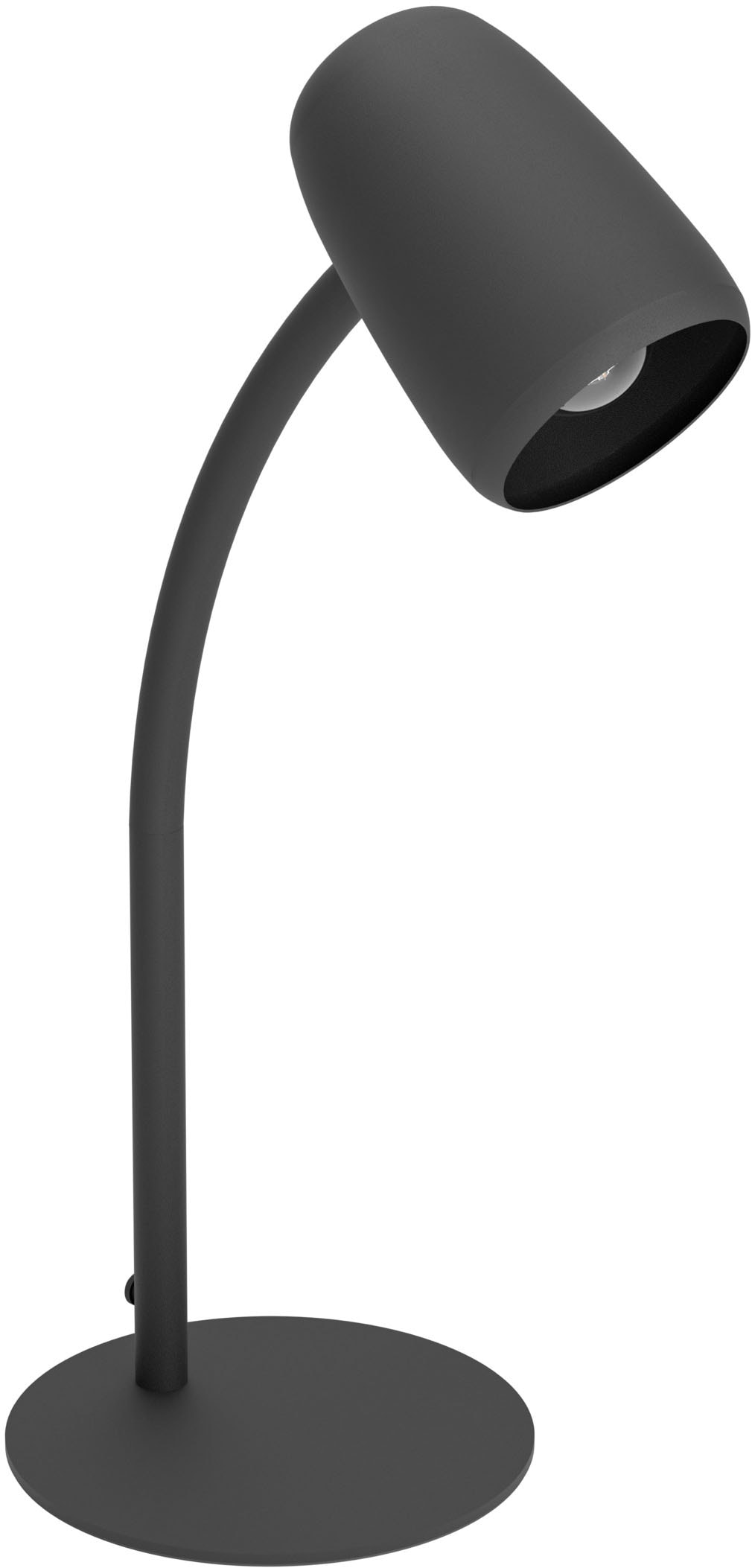 Eglo Carlo Modern Steel Flexible Desk Lamp, Black