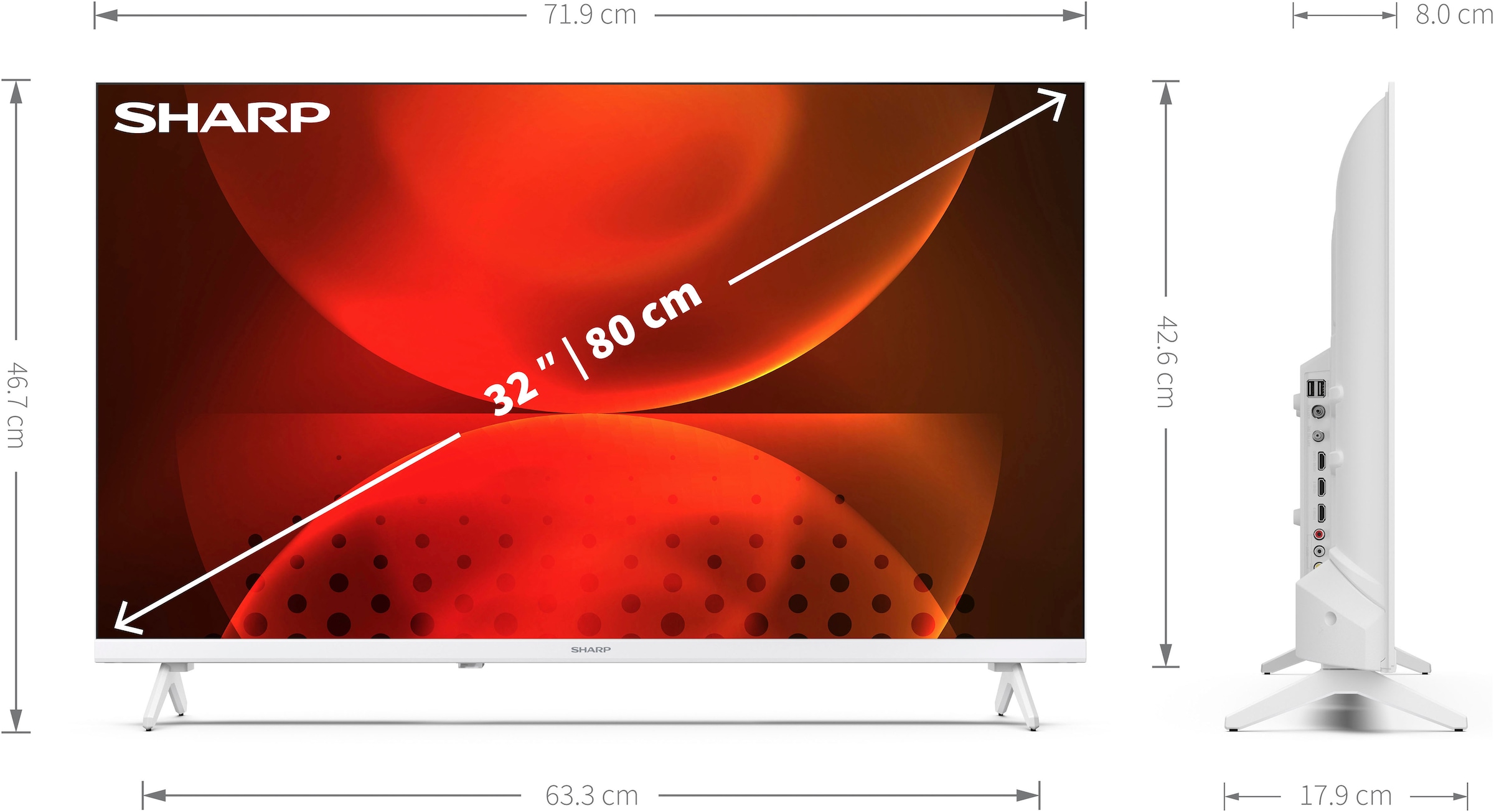 Sharp LED-Fernseher »1T-C32FHx«, HD, Android TV-Smart-TV