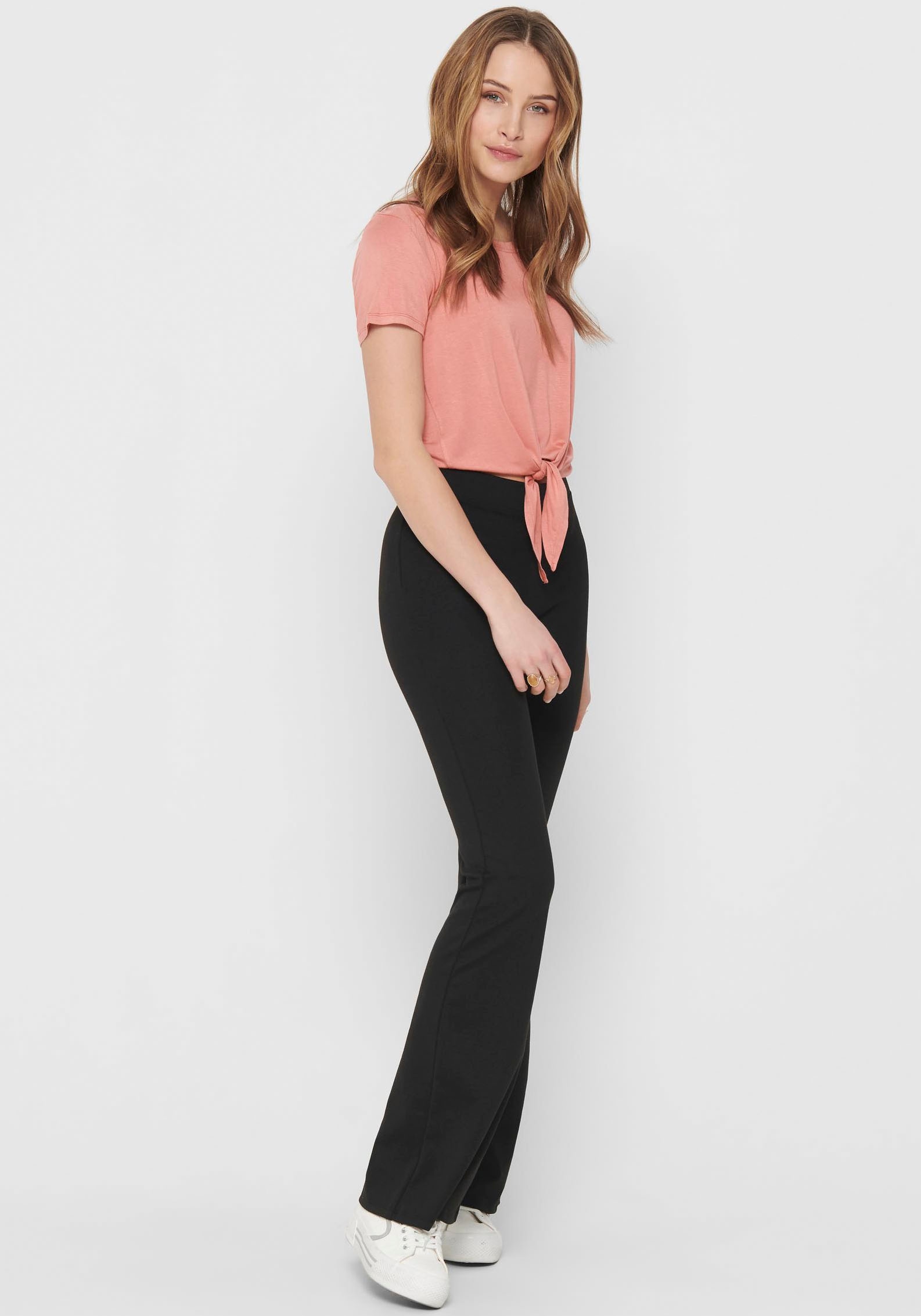 ONLY Jerseyhose »ONLFEVER STRETCH FLAIRED PANTS JRS« bei ♕