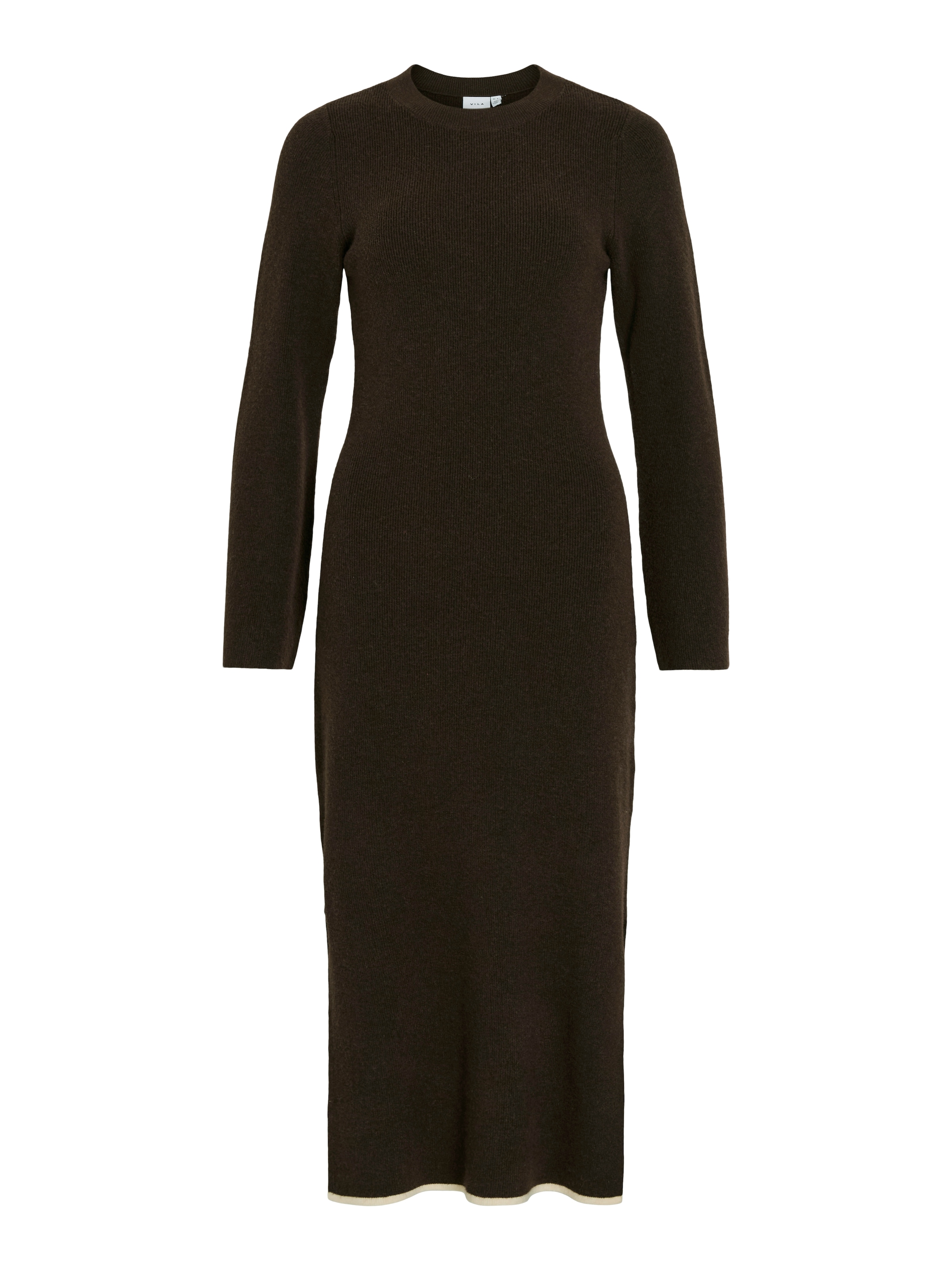 Vila Strickkleid »VIKERRY O-NECK L/S KNIT MAXI DRESS-NOOS« Materialmix, regular fit