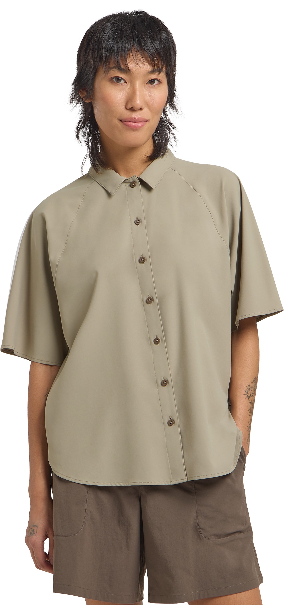 Jack Wolfskin Kurzarmhemd »SIERRA QUEST SS SHIRT W«, Atmungsaktiv, Windabweisend, Stretchkomfort