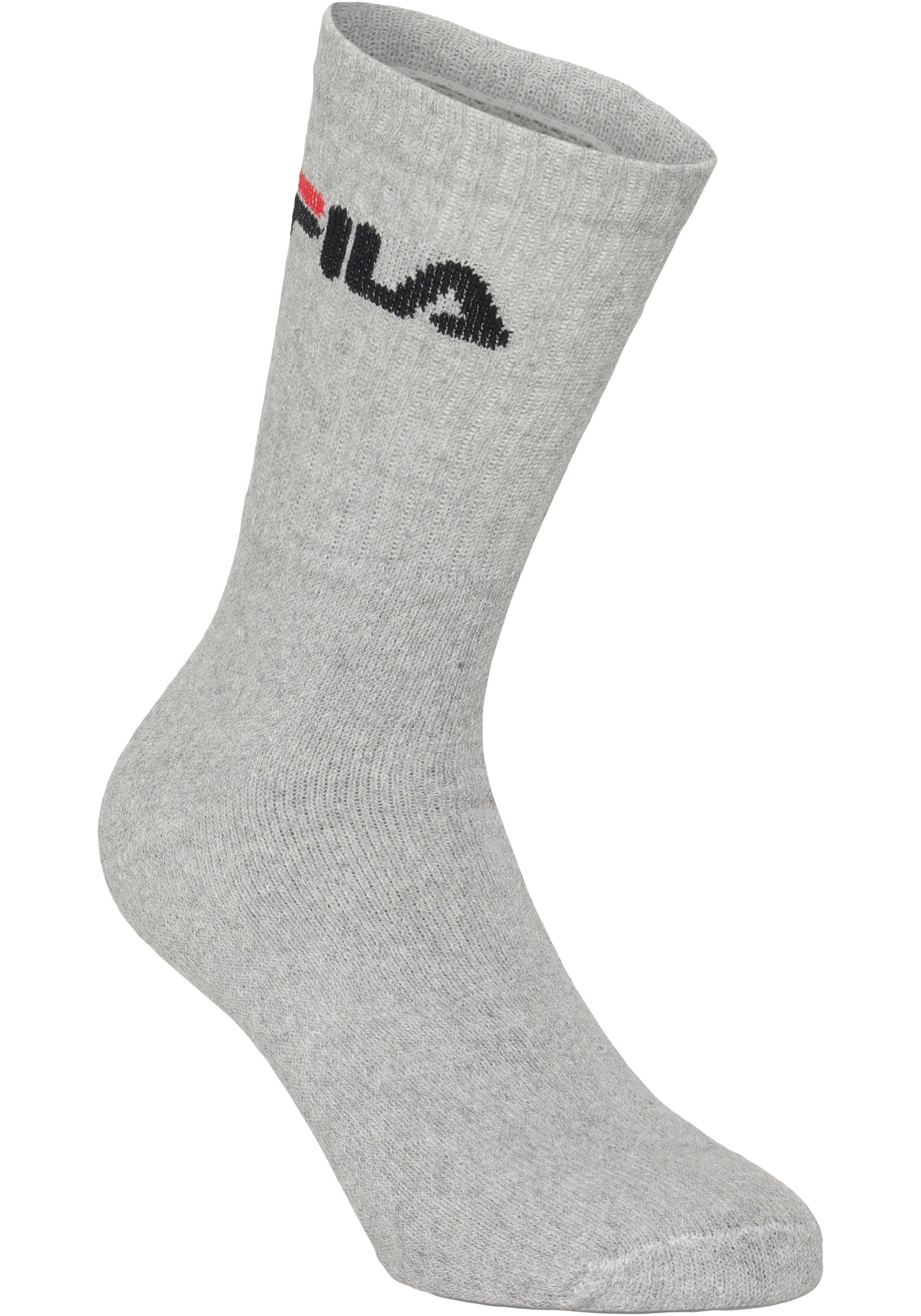 Fila Tennissocken »UNISEX CREW TENNIS FULL TERRY SOCKS«, (3 Paar), mit verstärkten Belastungszonen