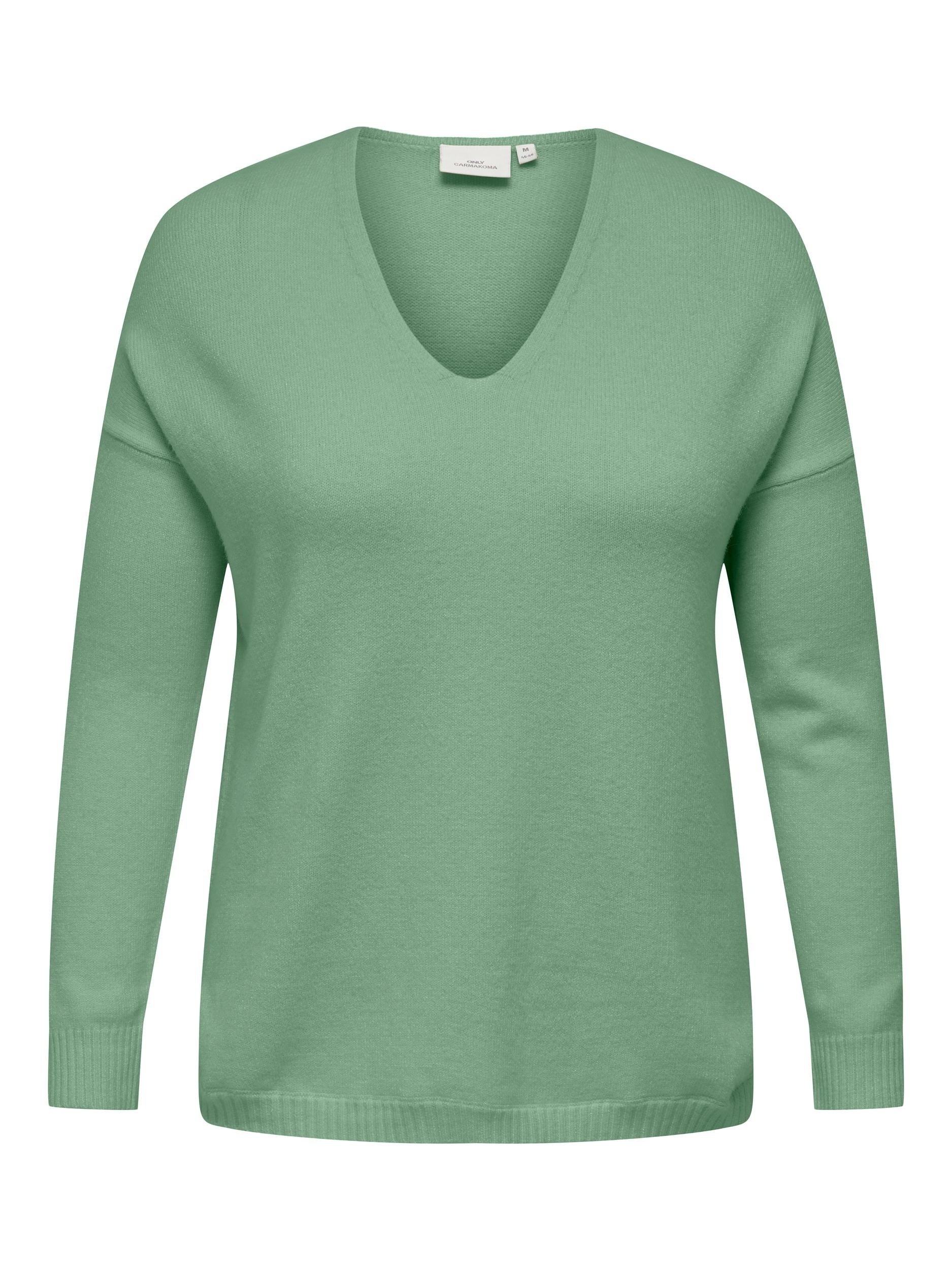 ONLY CARMAKOMA V-Ausschnitt-Pullover »CARMARGARETA LS PULLOVER KNT NOOS«
