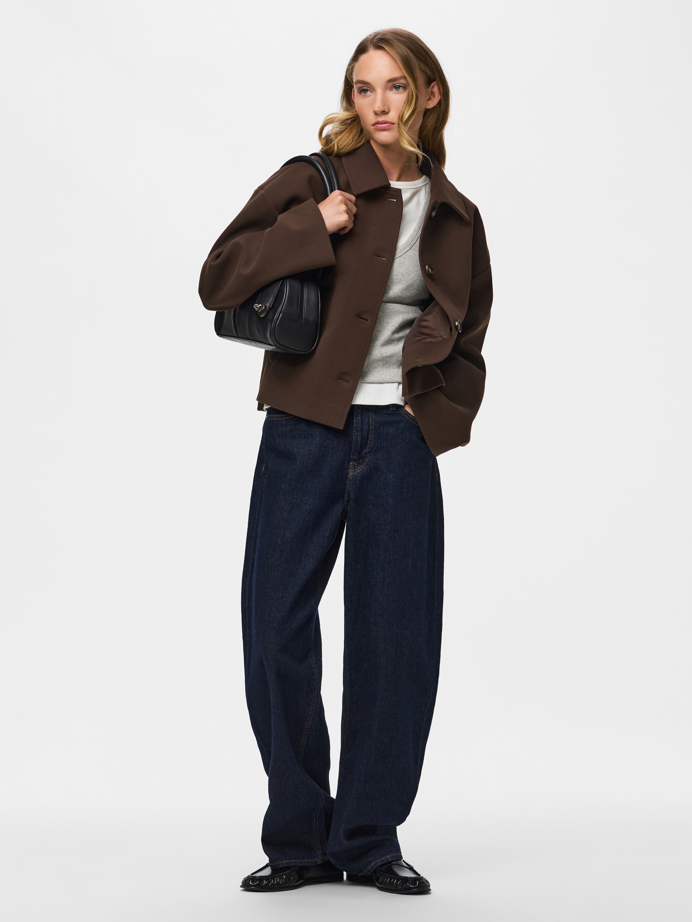 pieces Kurzjacke »PCAYA SHORT COAT NOOS BC« Kunstfaser