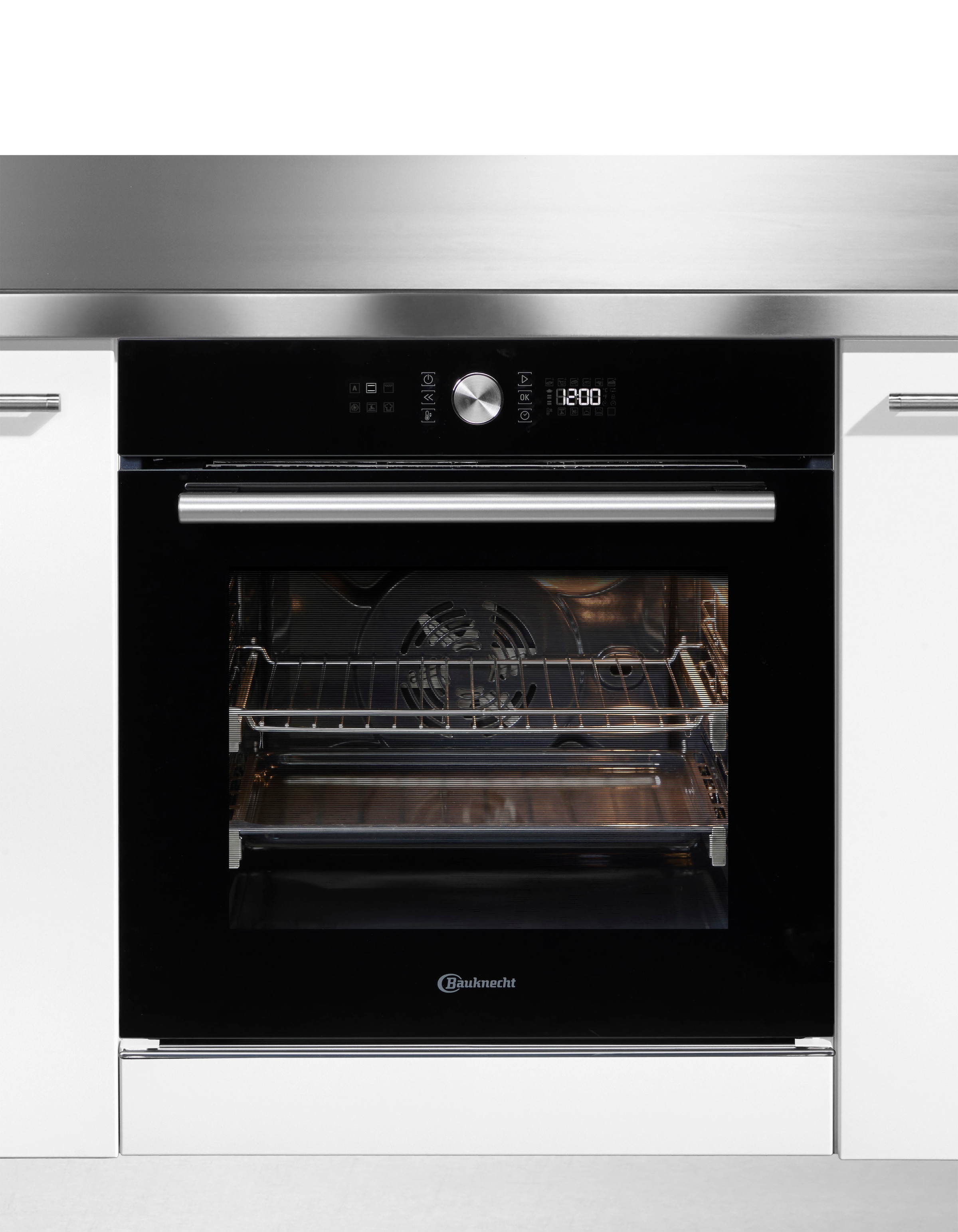 BAUKNECHT Backofen-Set »BIR4 DH8FS2 ES«, mit 2-fach-Teleskopauszug, Hydrolyse, PowerHeißluft