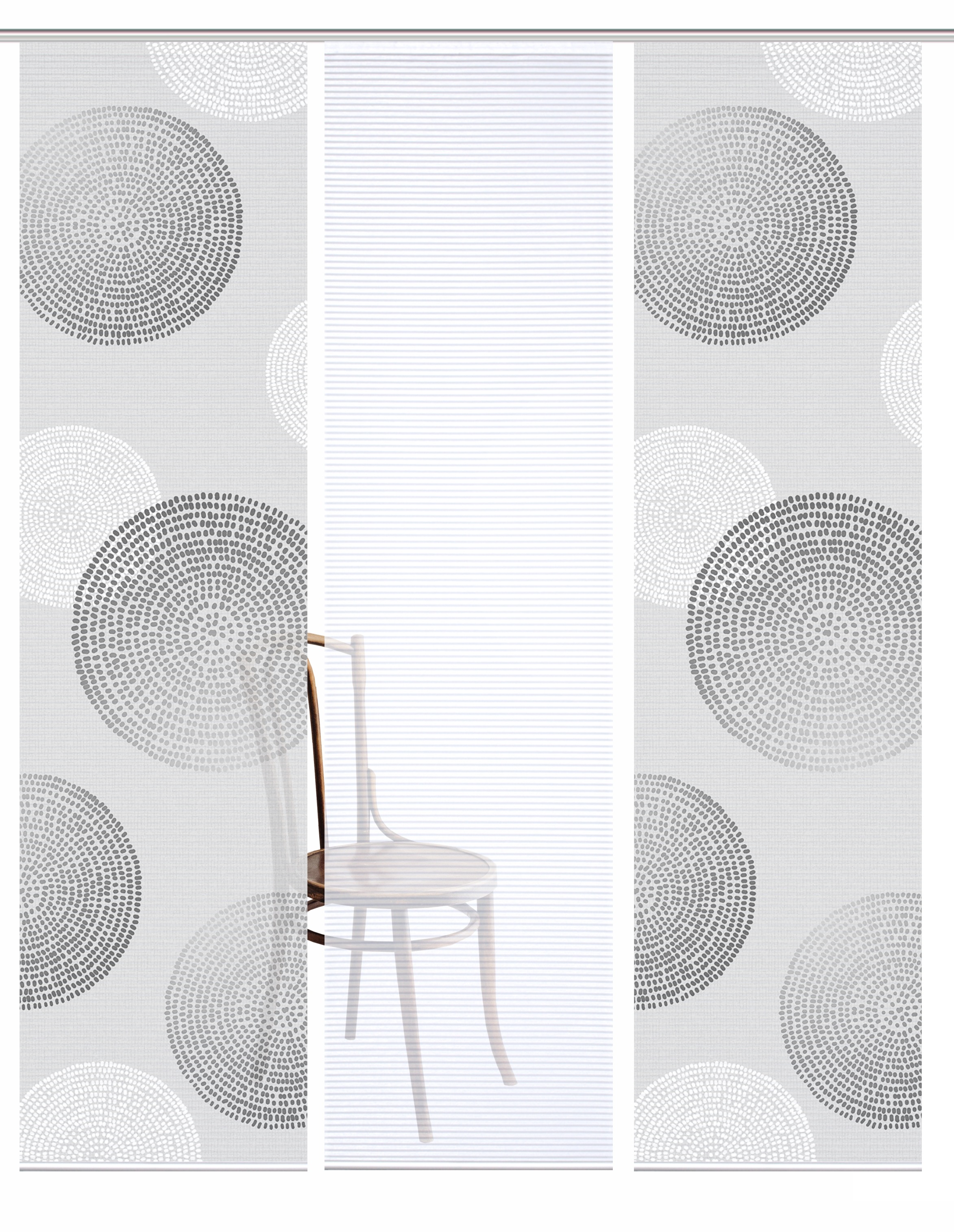 HOME in green Schiebegardine »GINNO« Paneelwagen 3 Stk. tlg. SET DIGITALDRUCK,BAMBUSOPTIK RECYCELT