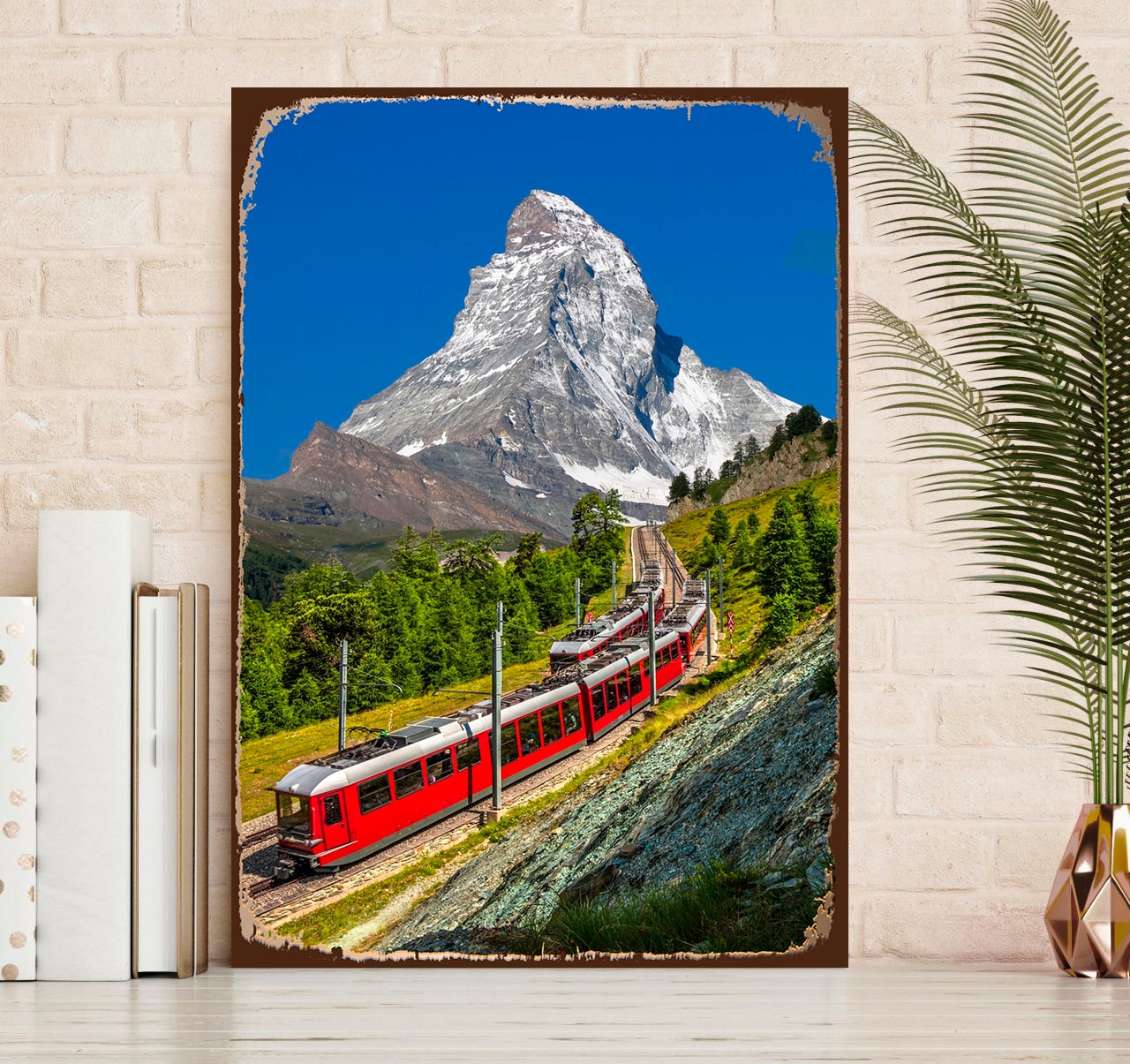 Metallbild »Matterhorn Express«, Schriftzüge, (1 St.), Stahlschilder