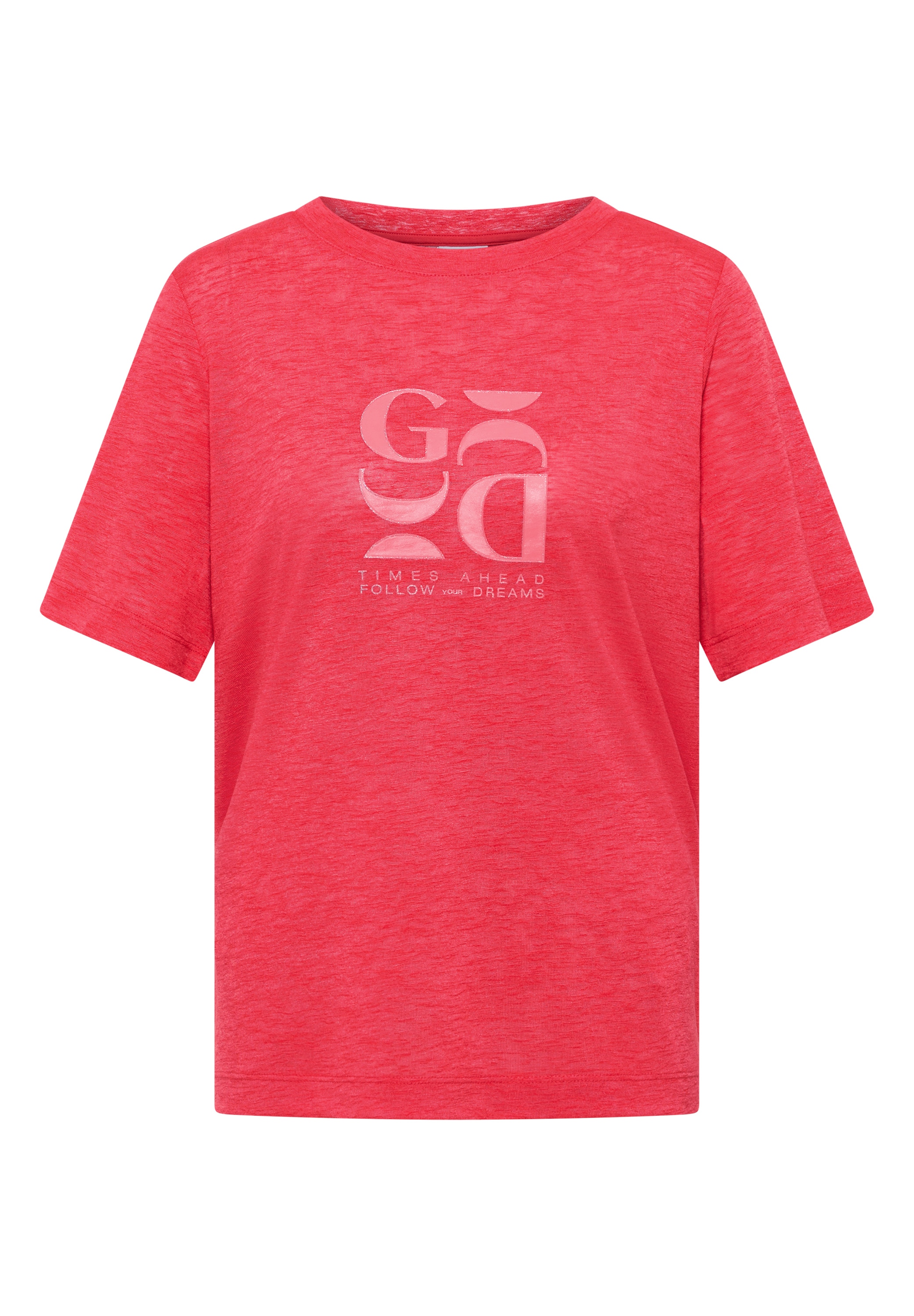 Cecil Kurzarmshirt Sommershirt in Leinen-Optik mit Print