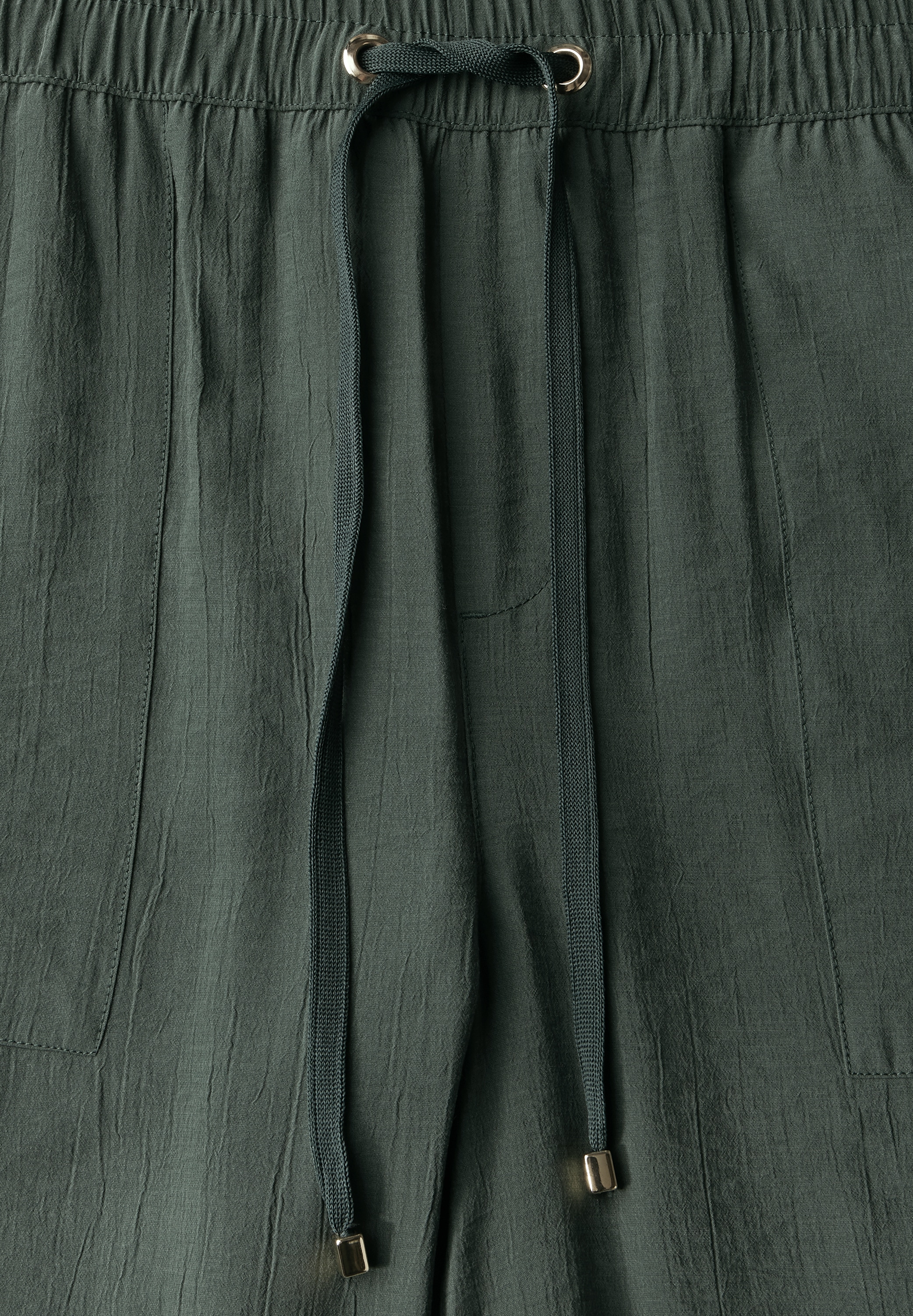STREET ONE Stoffhose, mit Crinkle-Struktur, Wide Leg
