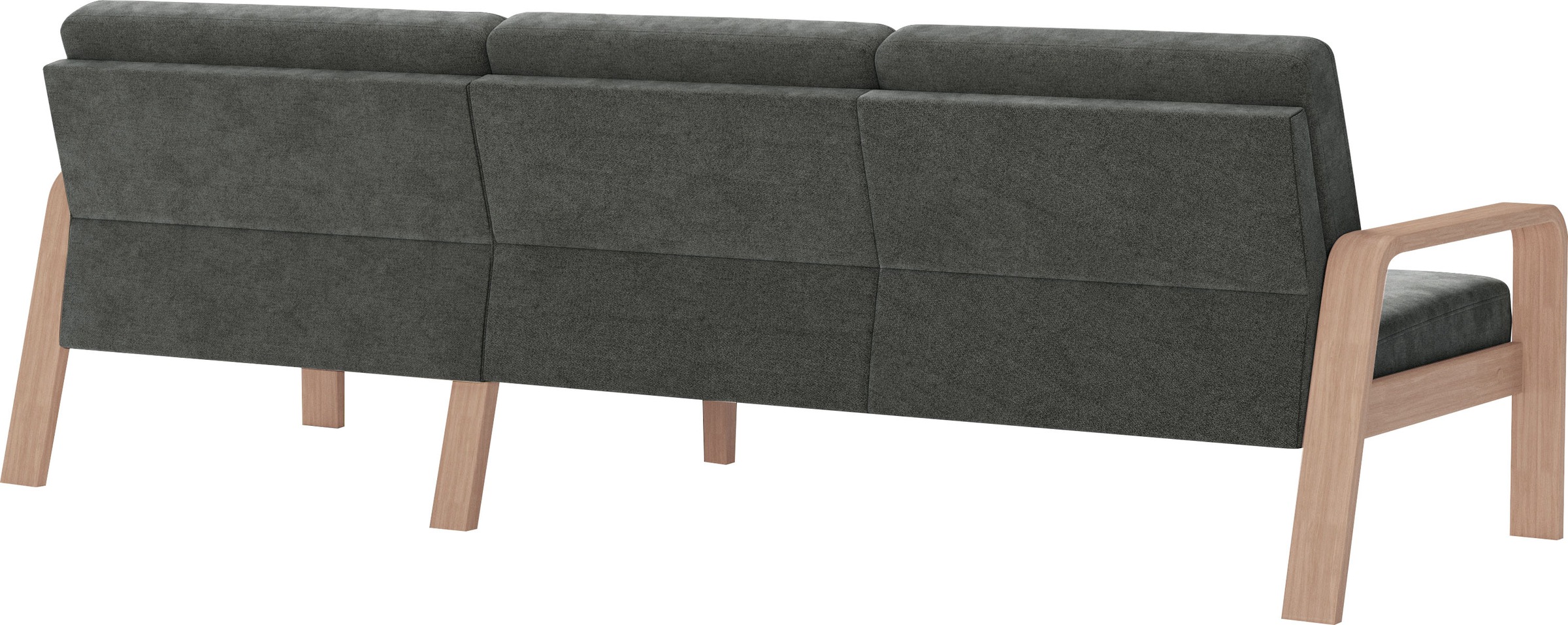 sit&more Ecksofa »Kolding L-Form«, Armlehnen aus Buchenholz in natur, verschiedene Bezüge und Farben
