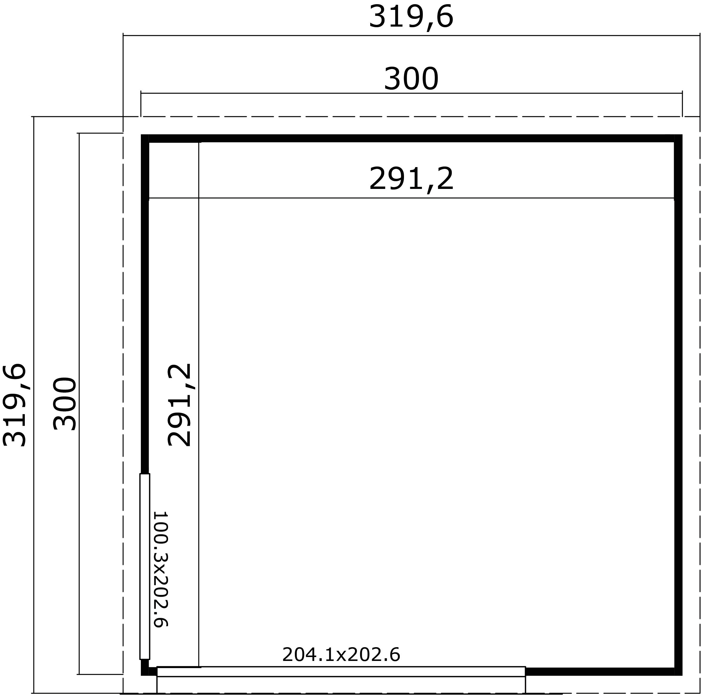 LASITA MAJA Gartenhaus »DOMEO 1 SCHWEDENROT/ANTHRAZIT« Fundamentmass 3000 x 3000 , Schwedenrot