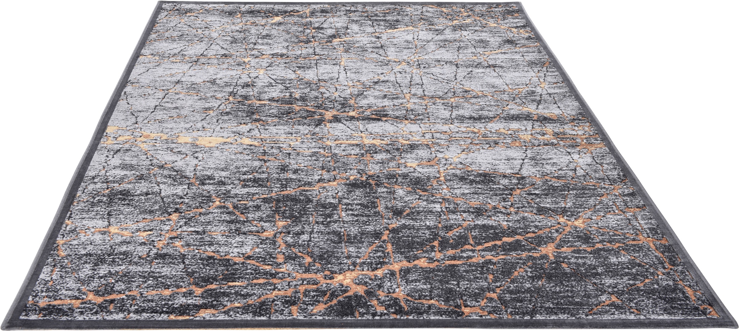 Gino Falcone Teppich »Orelia 103« rechteckig 7 mm Höhe Kurzflor, modernes Design, mit leichtem Glanz, Wohnzimmer