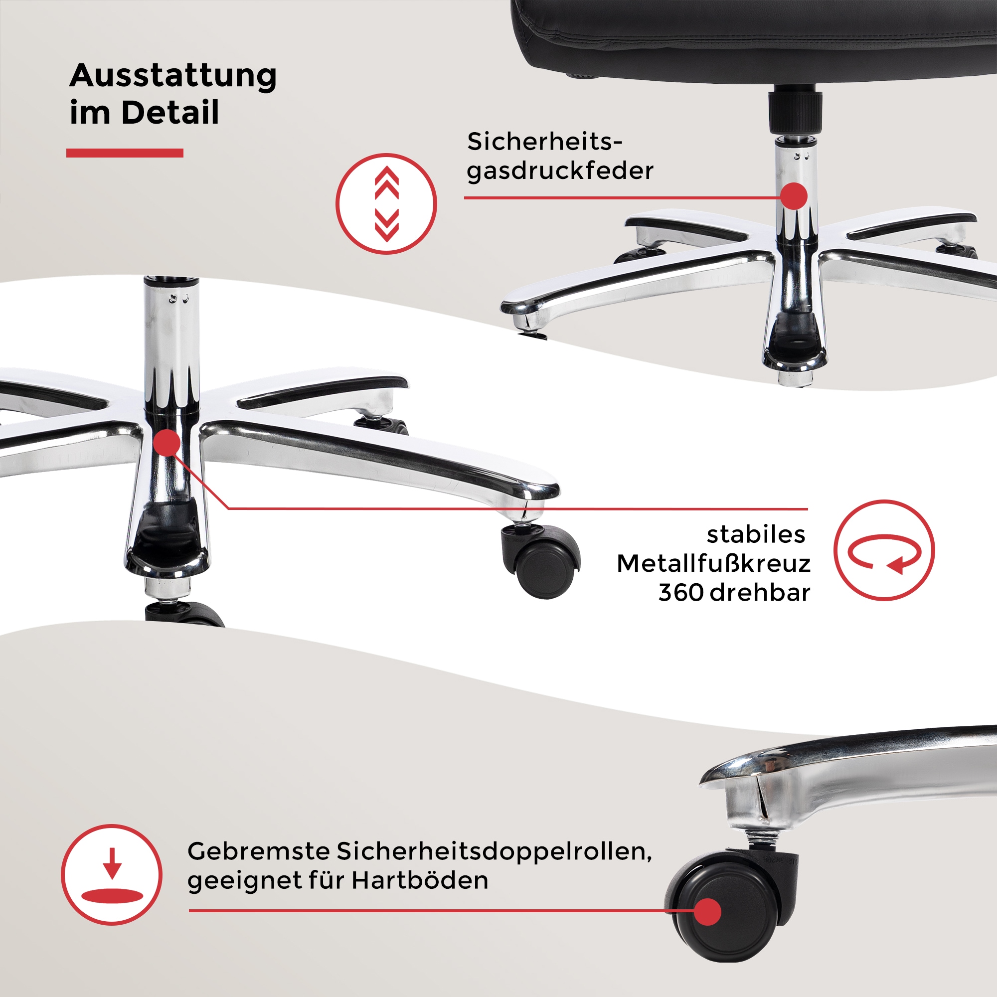 Duo Collection Chefsessel »Chefsessel Federico 180 kg« () Federkern, bis 180 kg