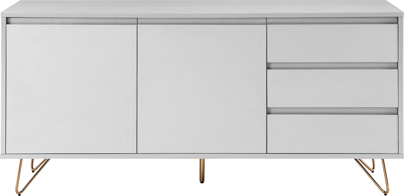 Sideboard, mit Hairpin Beinen, Anrichte mit matter Lackierung, in modernen Farben