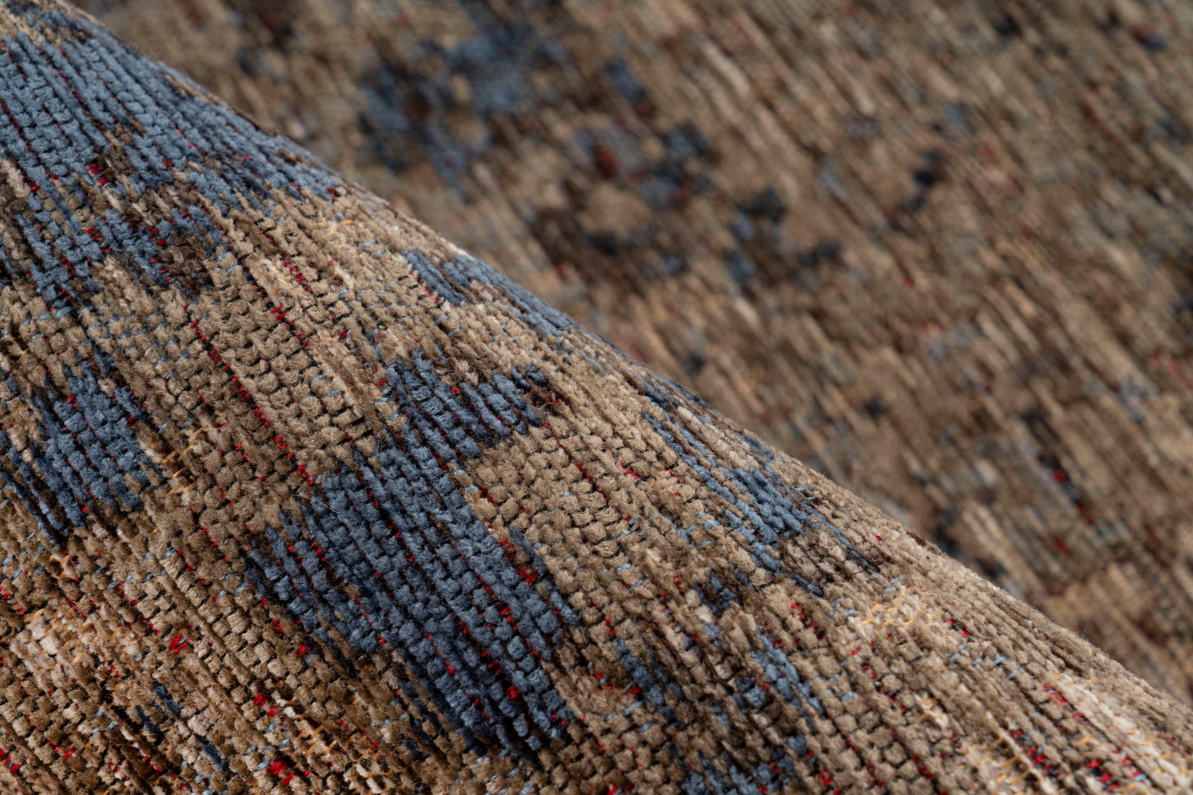 Padiro Teppich »Charme 625« rechteckig 5 mm Höhe Chenille Flachgewebe im Vintage Stil