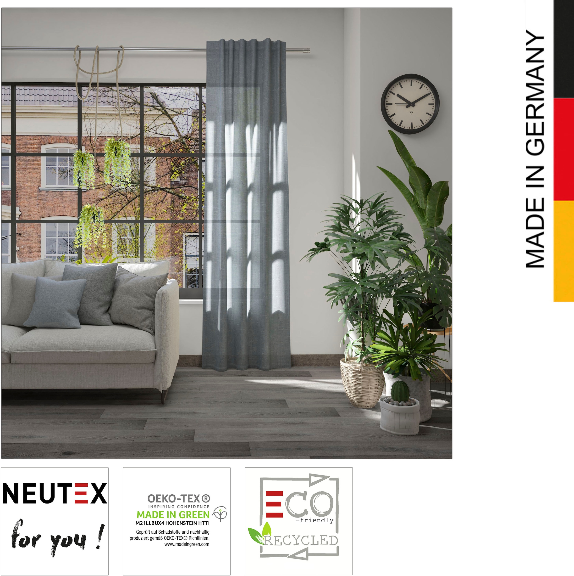 Neutex for you! Vorhang (1 Eco«, St.), nachhaltig »Leon