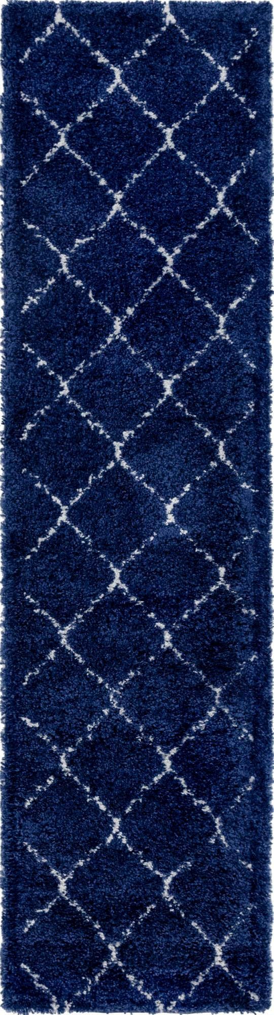 Myflair Möbel & Accessoires Hochflor-Läufer »Temara Shag Lagerräumung«, rechteckig, 51 mm Höhe, Teppich-Läufer, gewebt, Rauten Design, weich & kuschelig