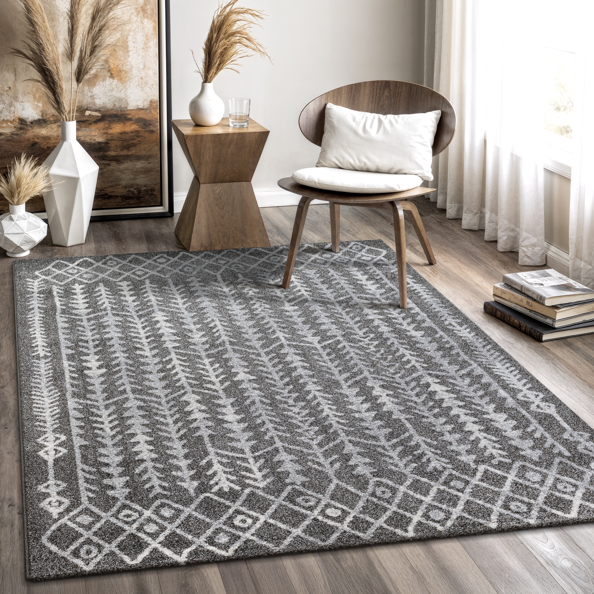 Sanat Teppich »Boho 8204« rechteckig 10 mm Höhe Kurzflor, robust, Boho, Scandic, für Fussbodenheizung geeignet